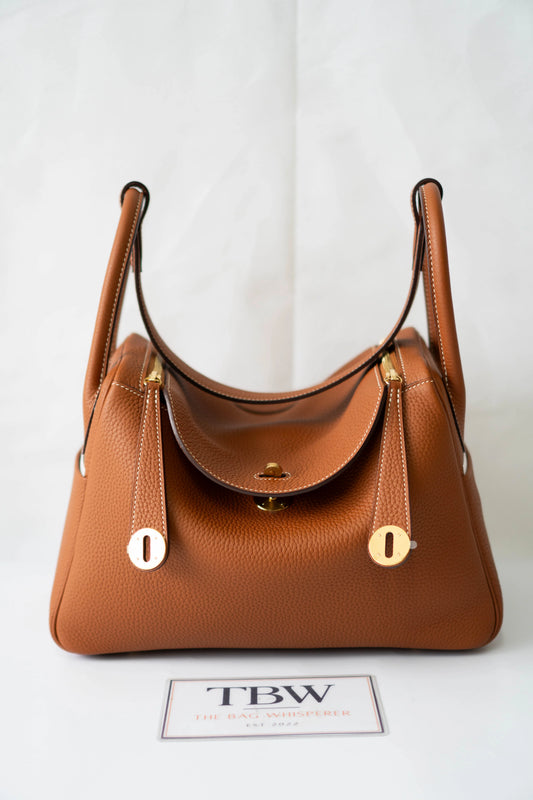 Lind Bag 30 – Gold Clemence with Gold Hardware