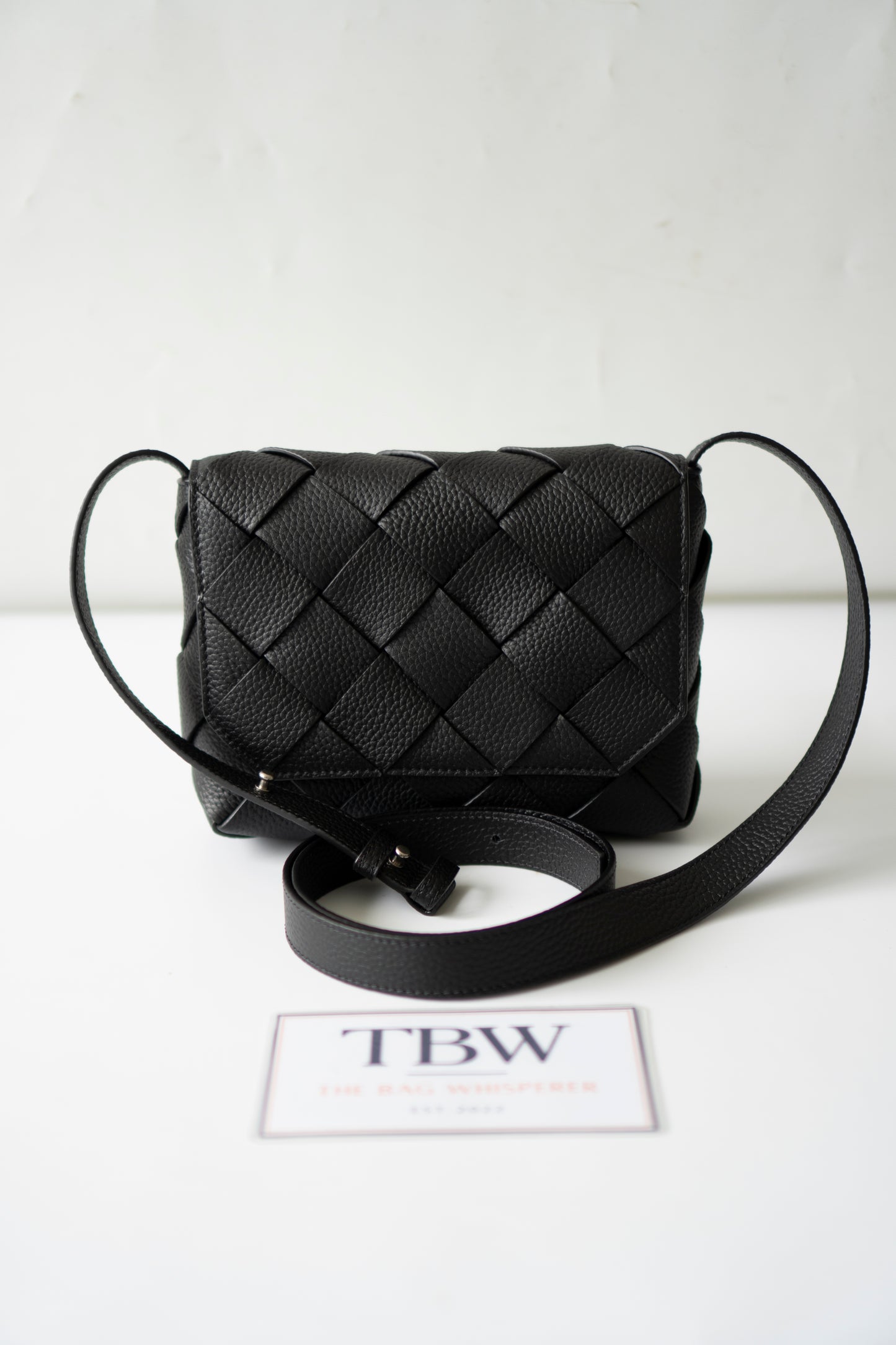 Diago Crossbody – Black Grained Calfskin Leather