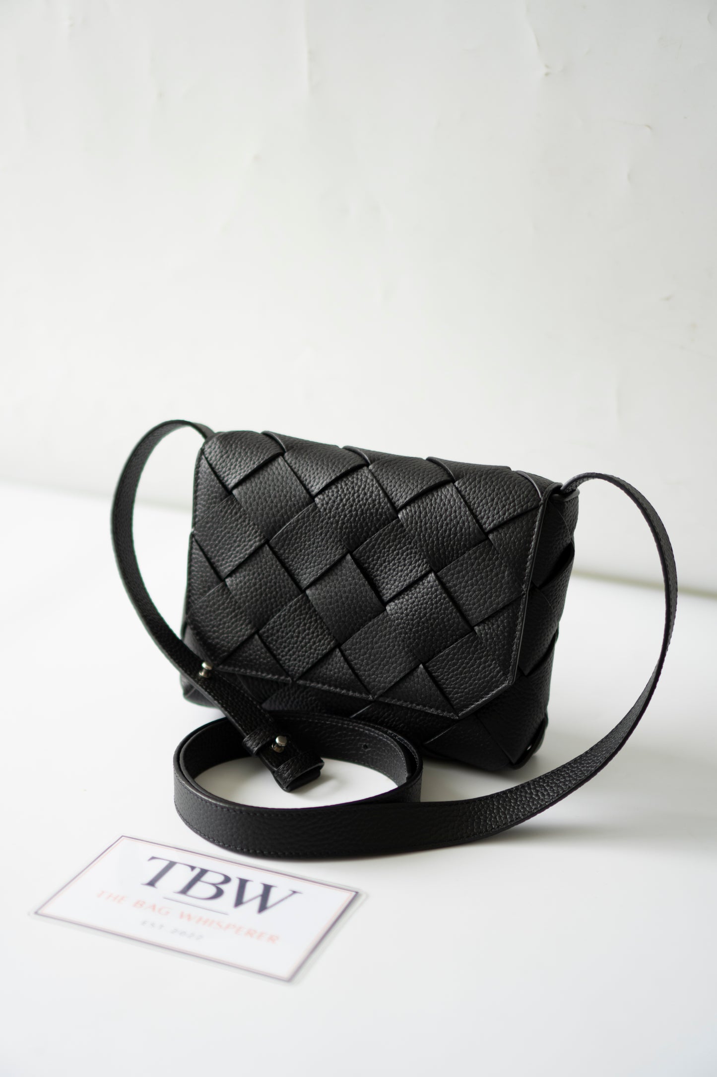 Diago Crossbody – Black Grained Calfskin Leather