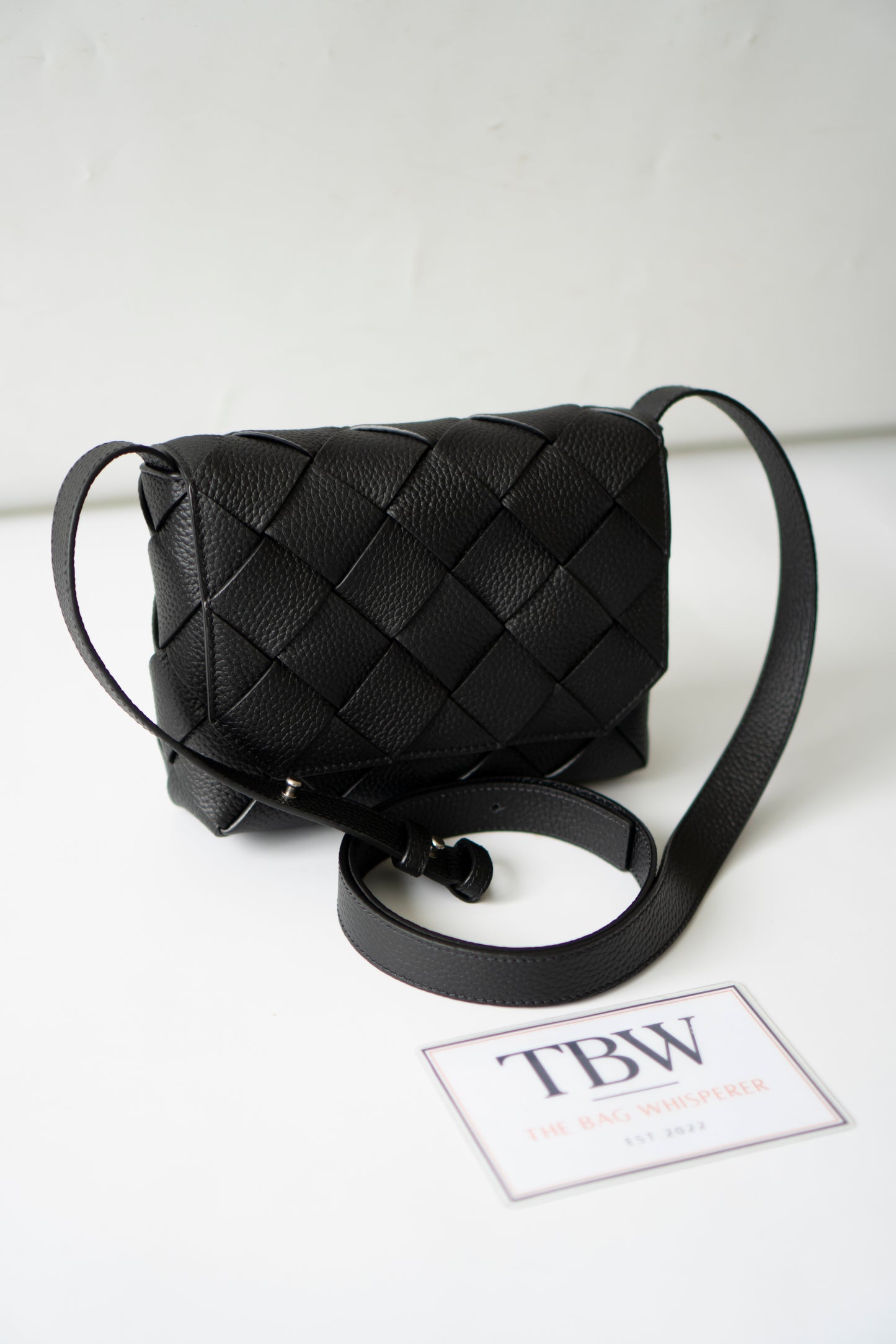 Diago Crossbody – Black Grained Calfskin Leather