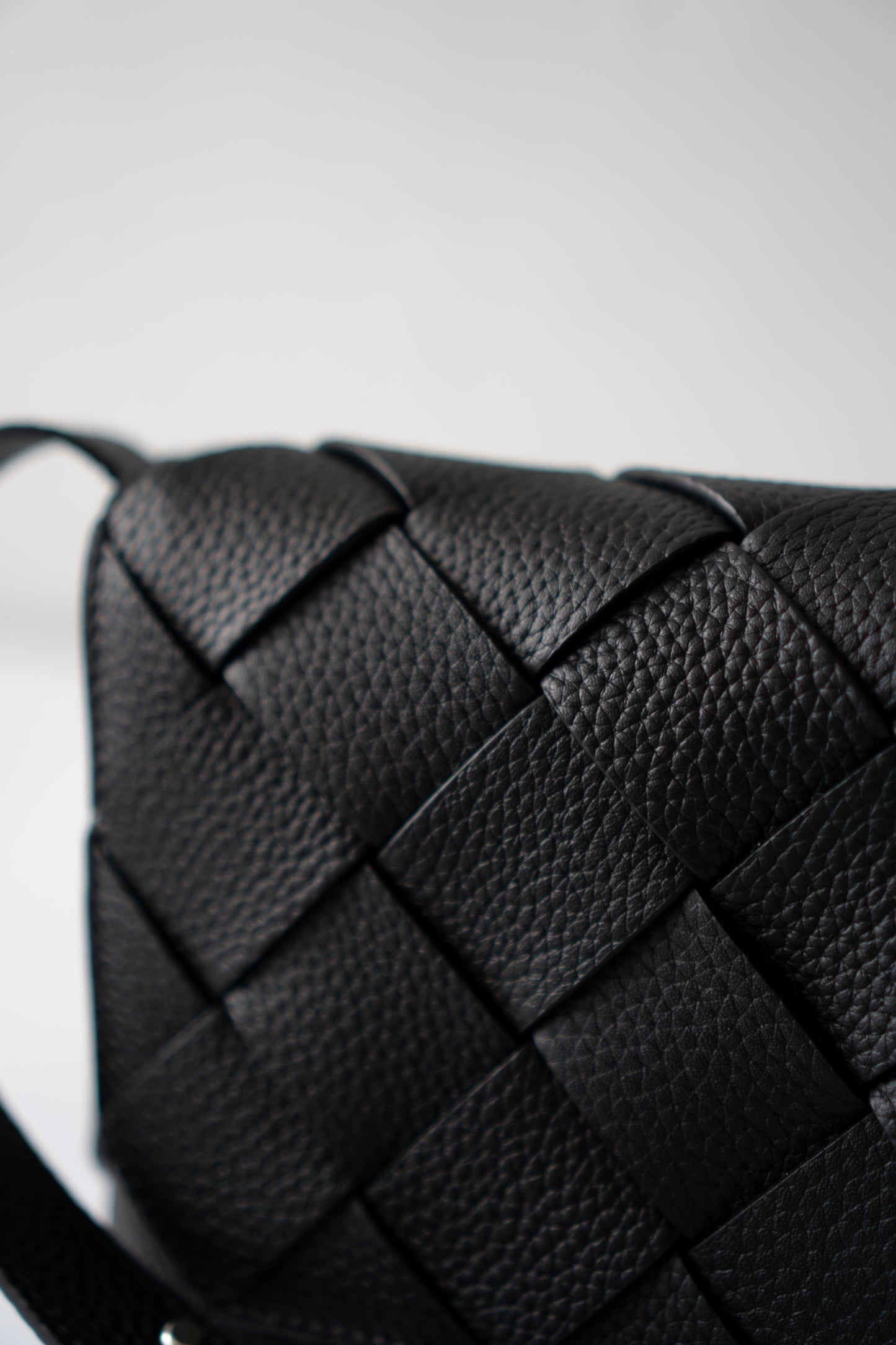 Diago Crossbody – Black Grained Calfskin Leather