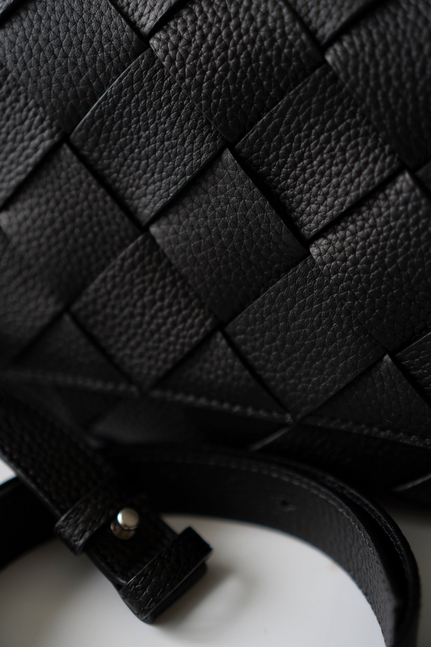 Diago Crossbody – Black Grained Calfskin Leather