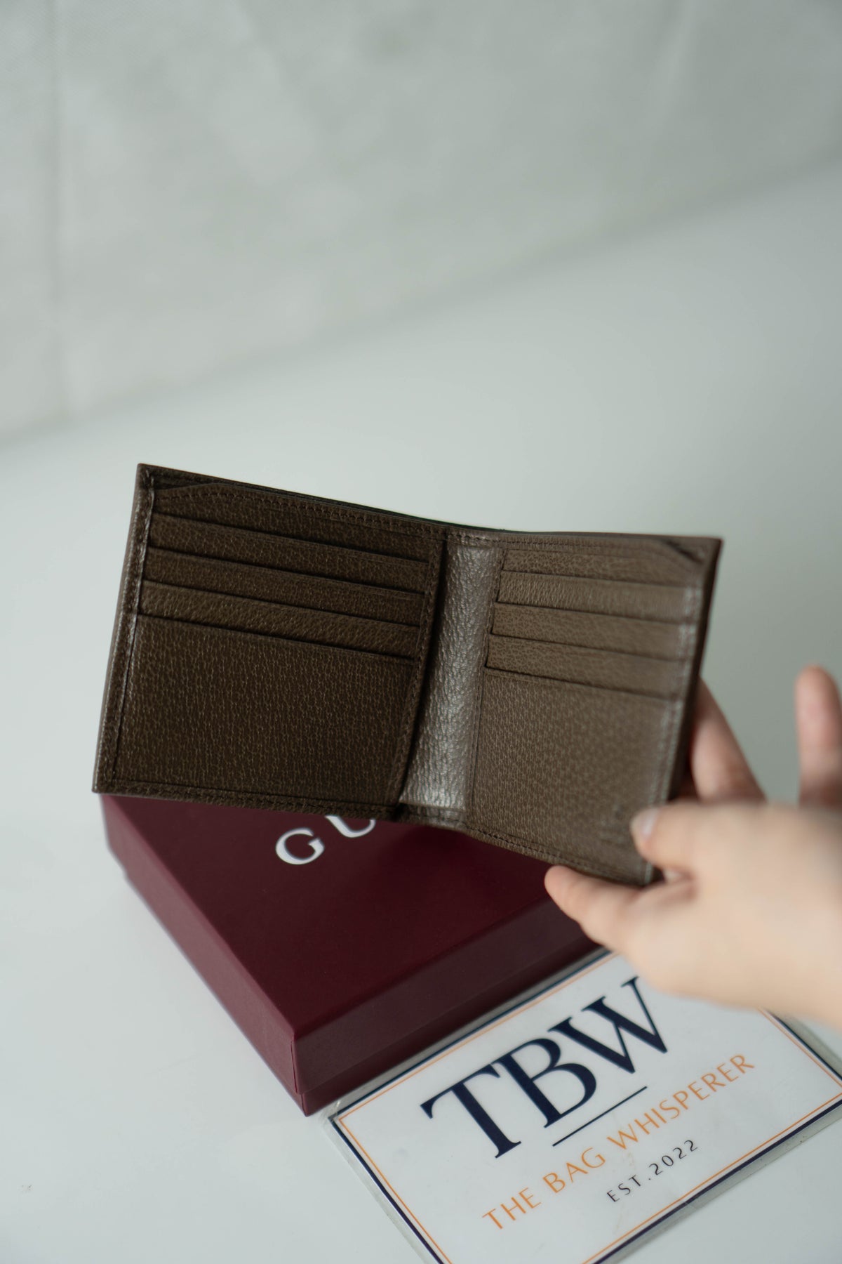 Ophidia GG Web Bifold Wallet – Beige & Ebony Supreme Canvas