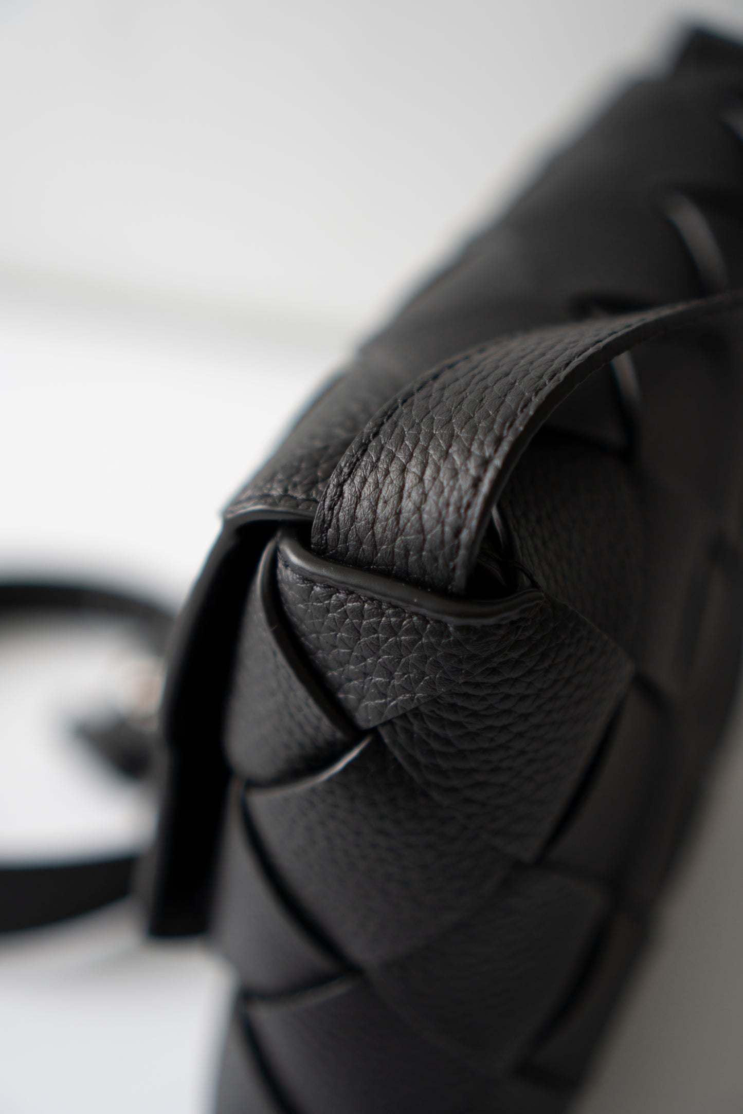 Diago Crossbody – Black Grained Calfskin Leather