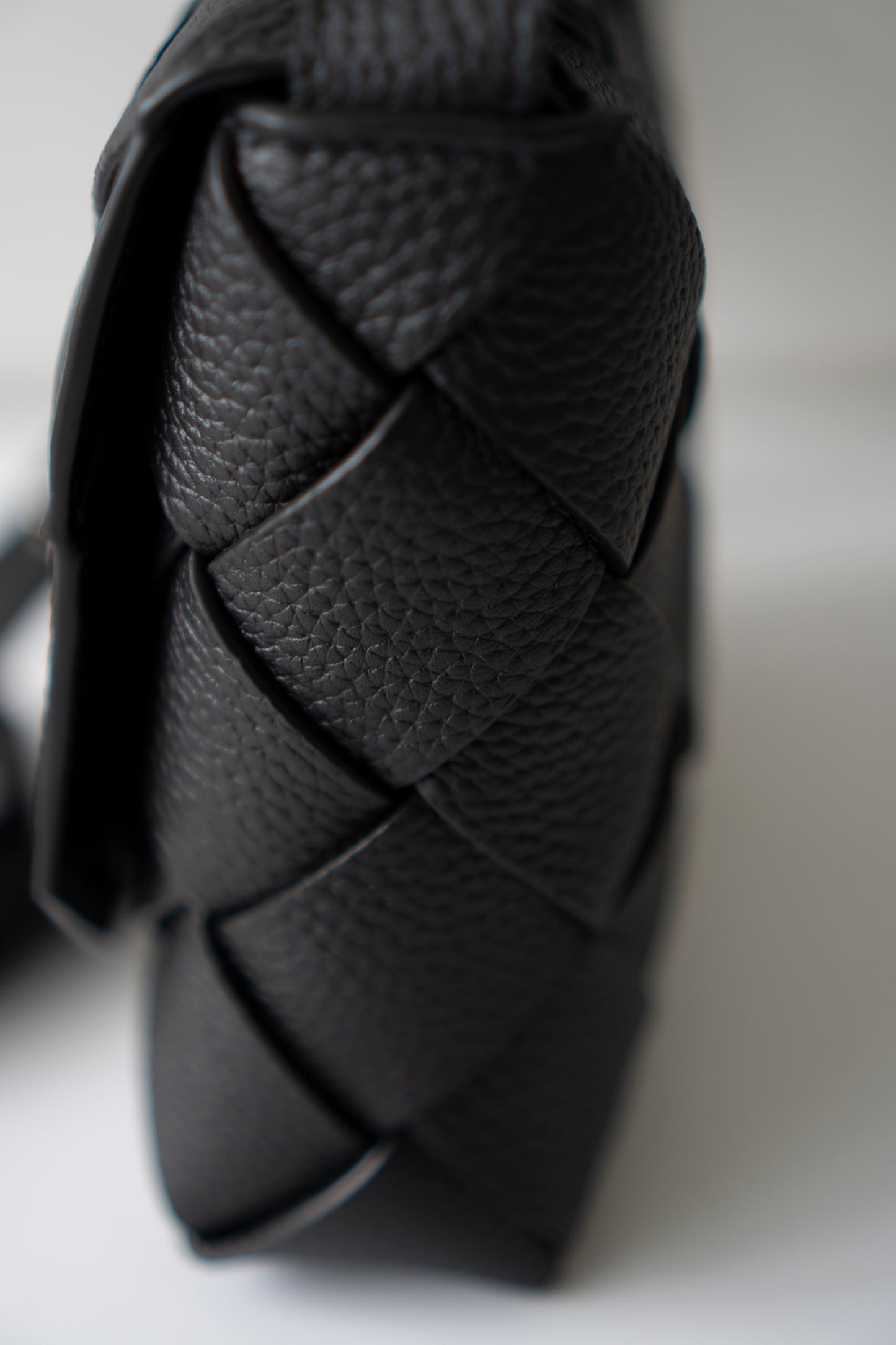 Diago Crossbody – Black Grained Calfskin Leather