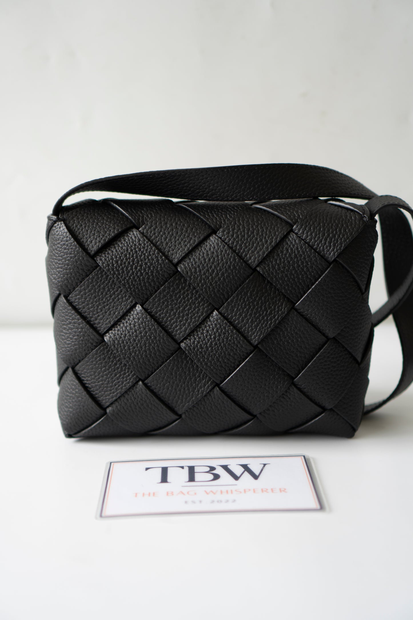Diago Crossbody – Black Grained Calfskin Leather