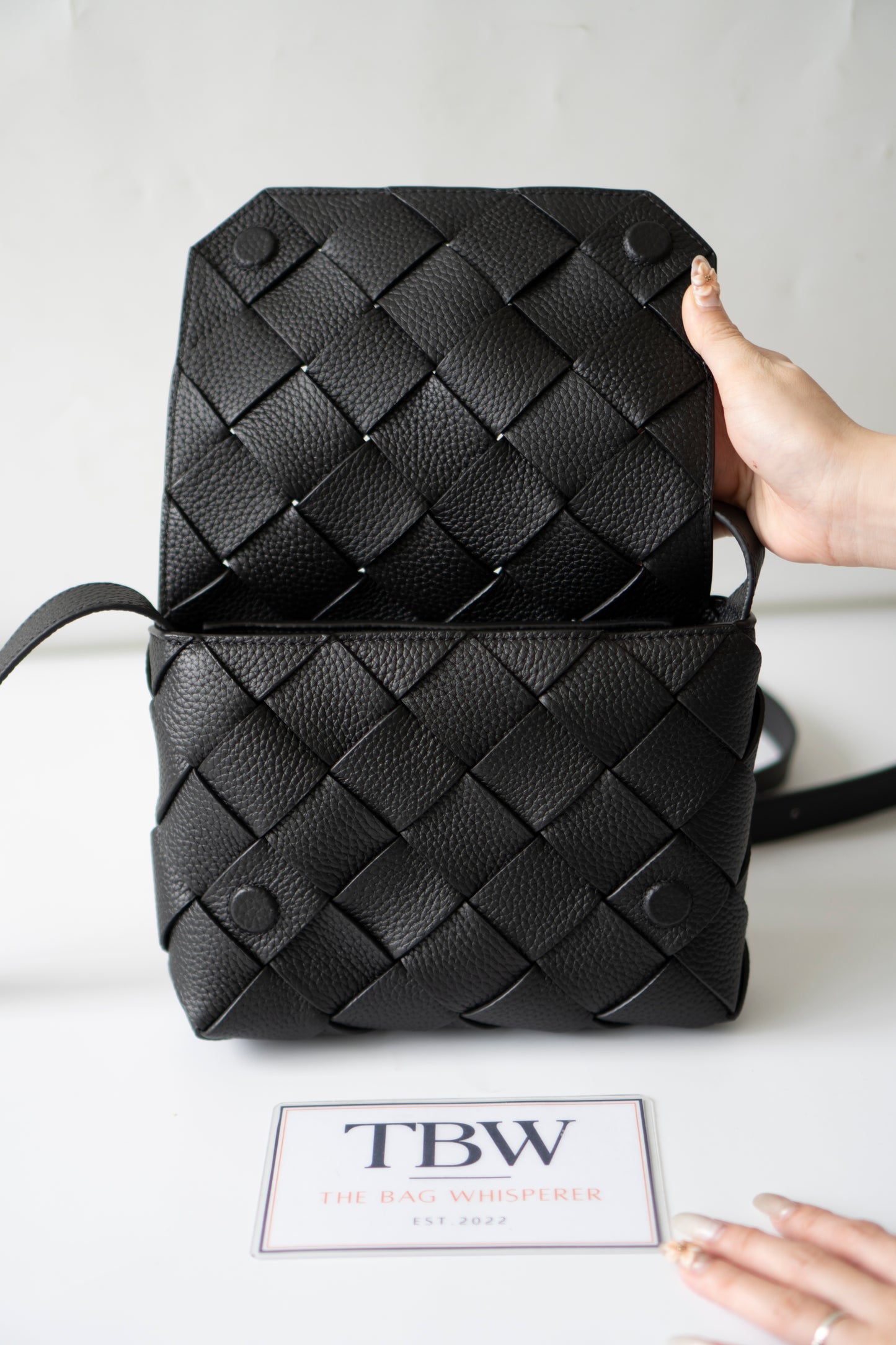 Diago Crossbody – Black Grained Calfskin Leather