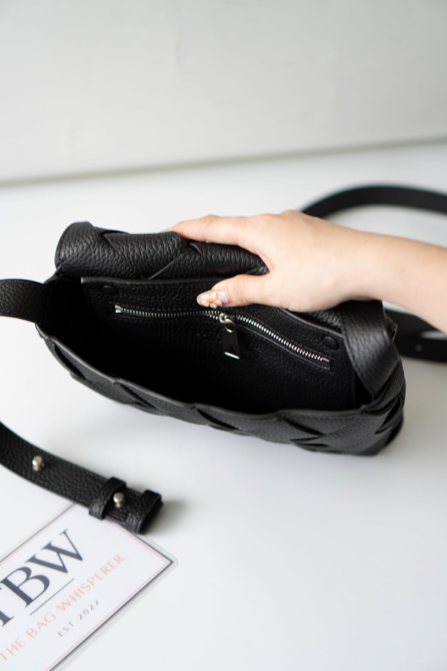 Diago Crossbody – Black Grained Calfskin Leather
