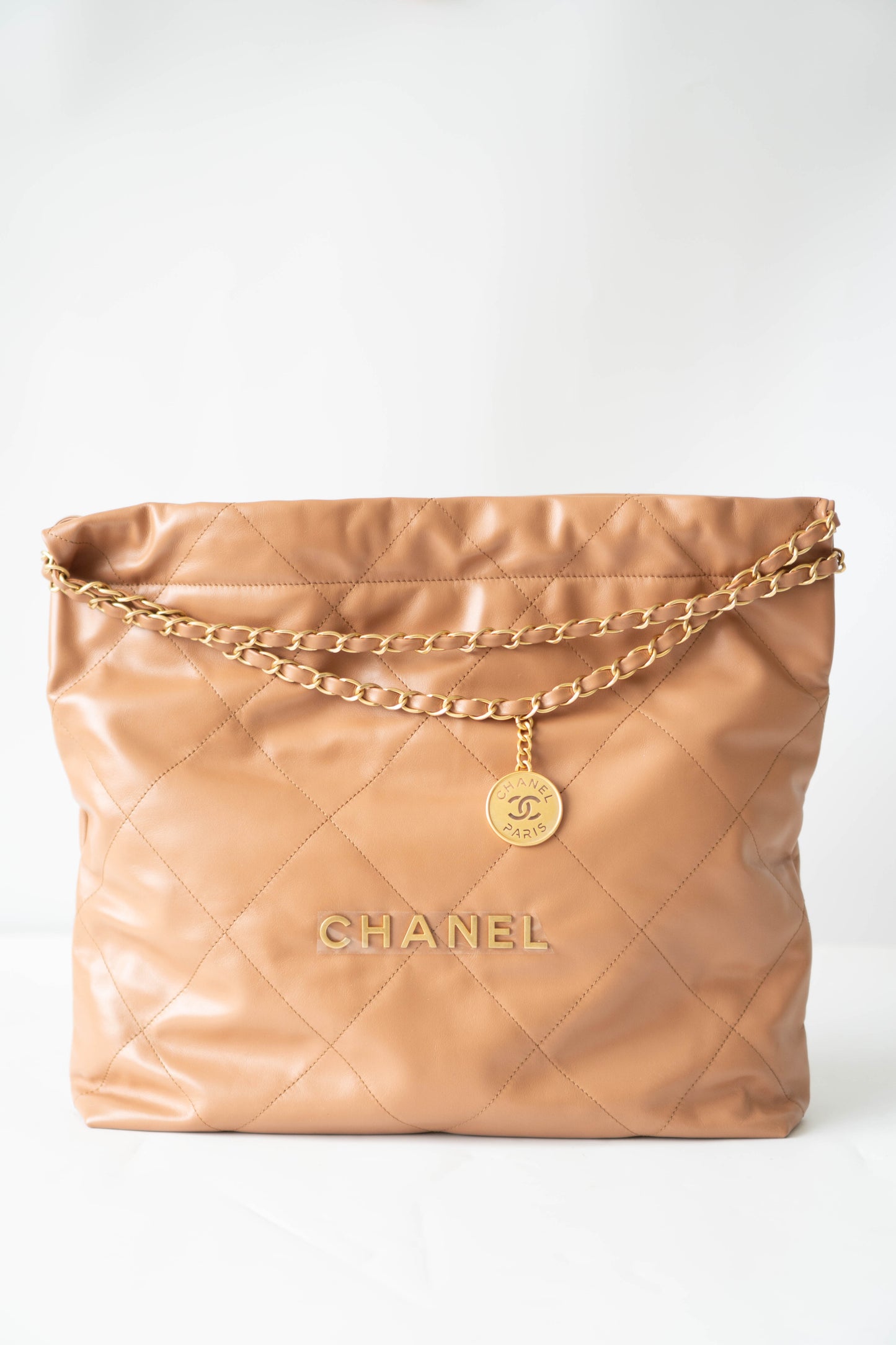 C22 in Medium Rich Caramel Calfskin with Gold Hardware