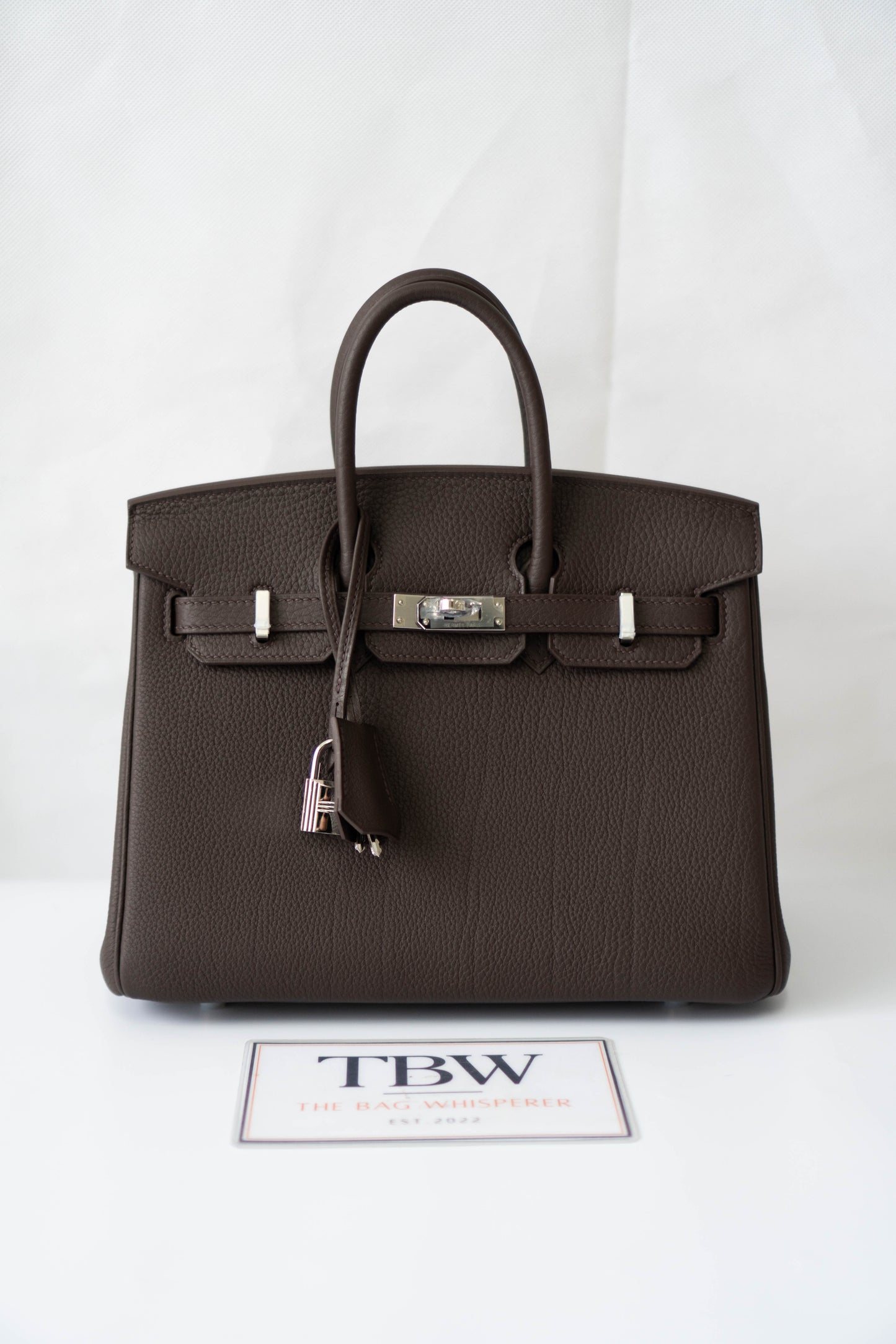 BK 25 – Ebene Togo (With Intricate Leather Pattern) with Palladium Hardware
