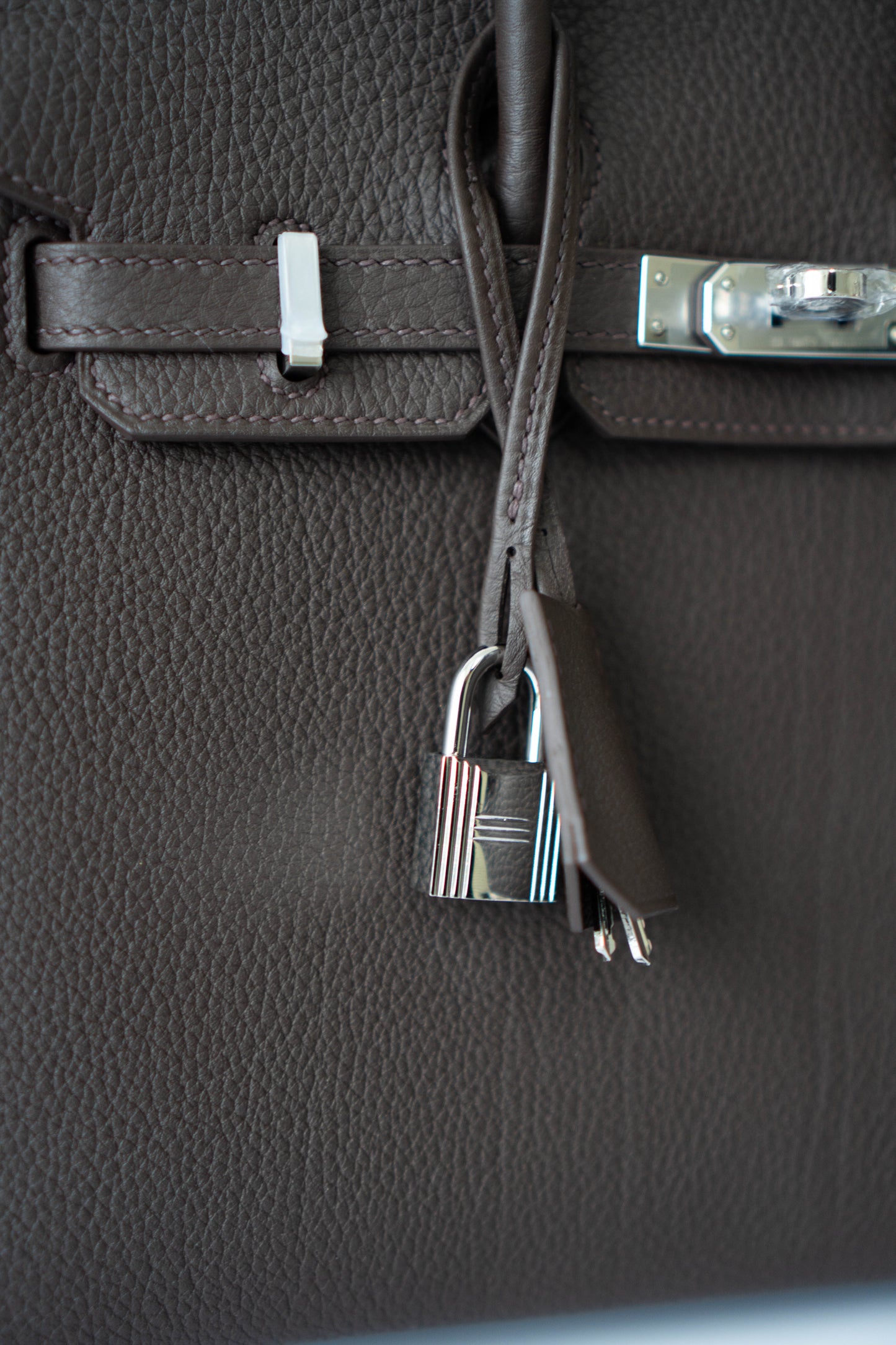 BK 25 – Ebene Togo (With Intricate Leather Pattern) with Palladium Hardware