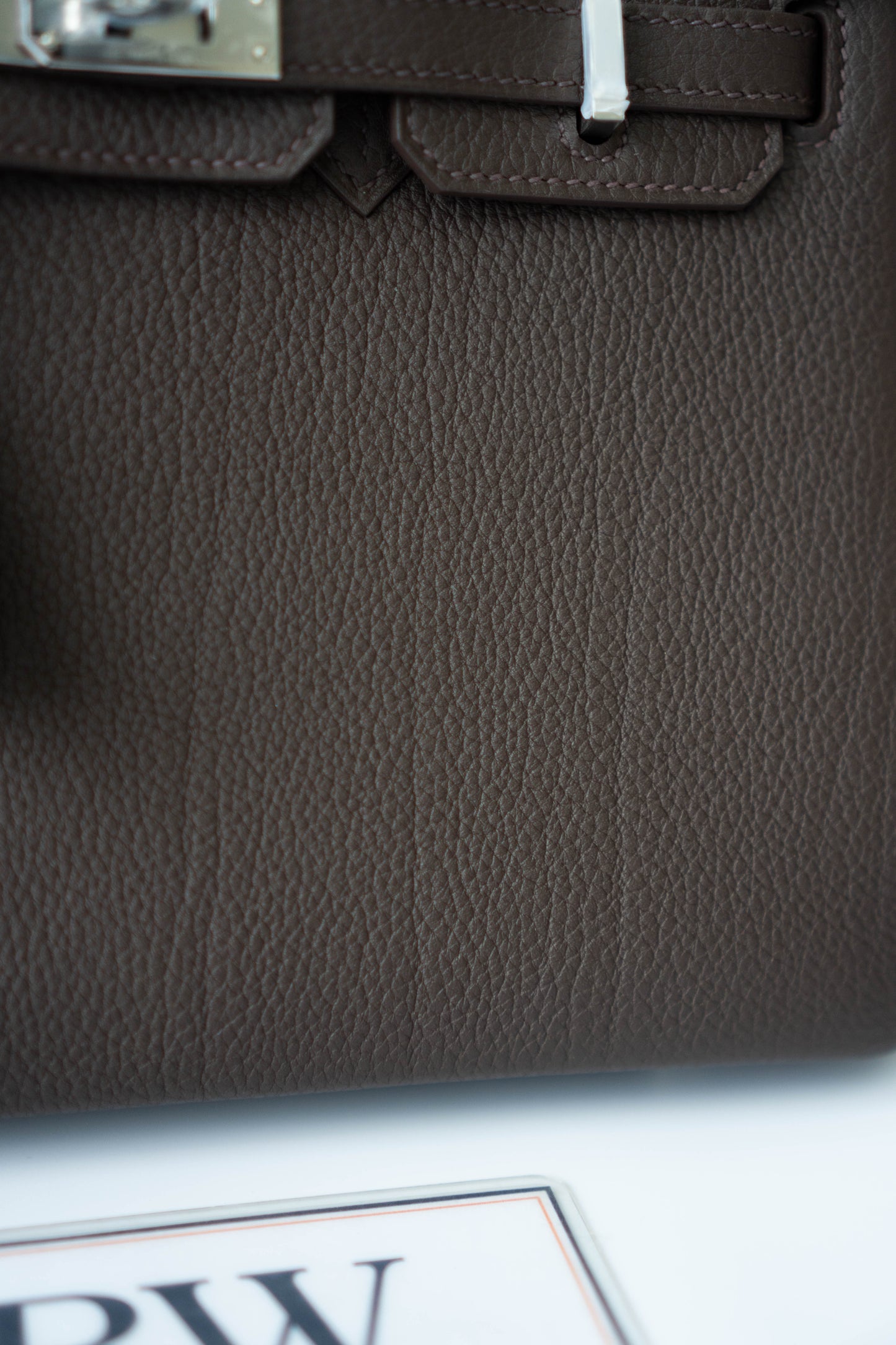 BK 25 – Ebene Togo (With Intricate Leather Pattern) with Palladium Hardware
