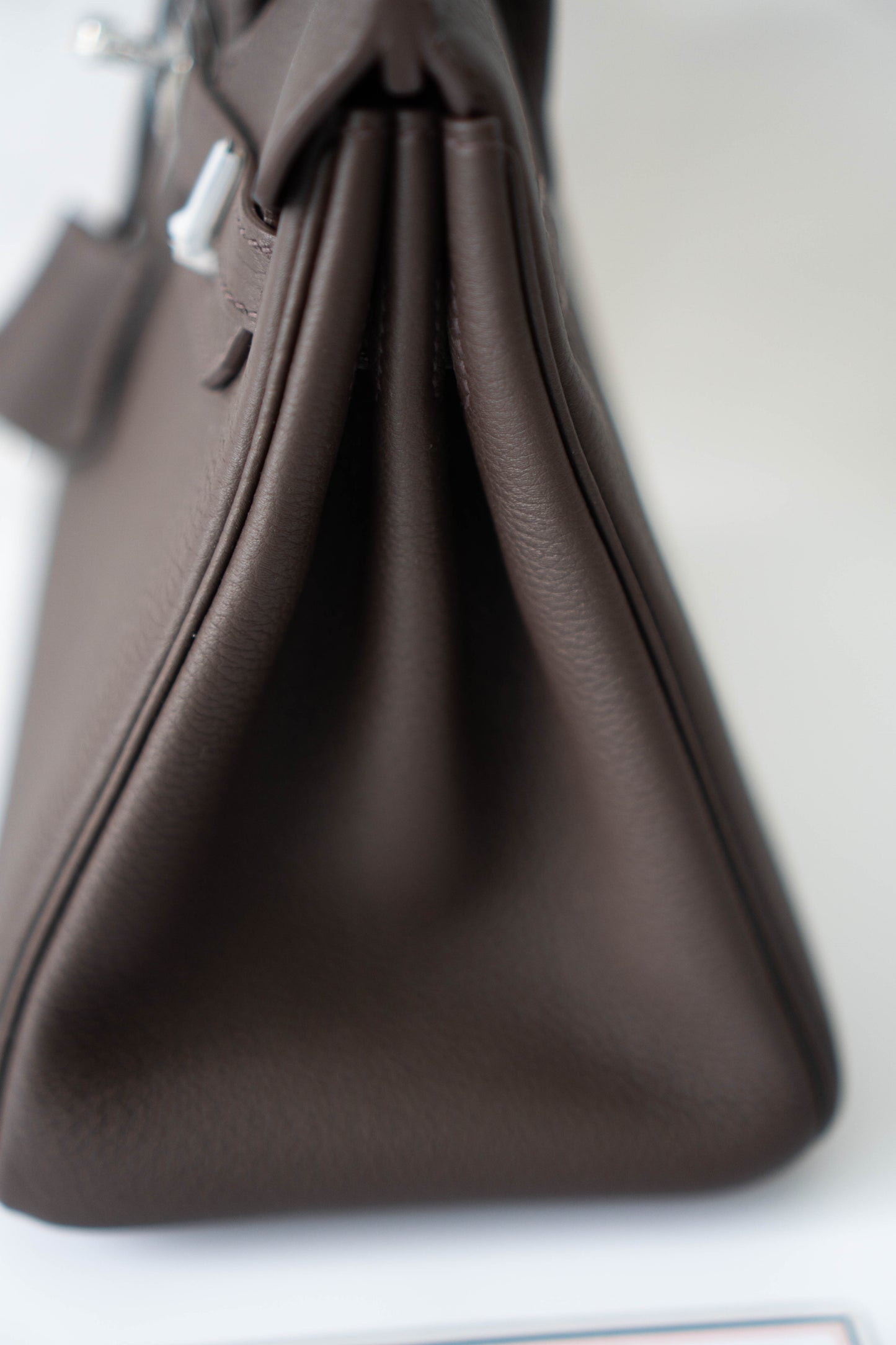 BK 25 – Ebene Togo (With Intricate Leather Pattern) with Palladium Hardware
