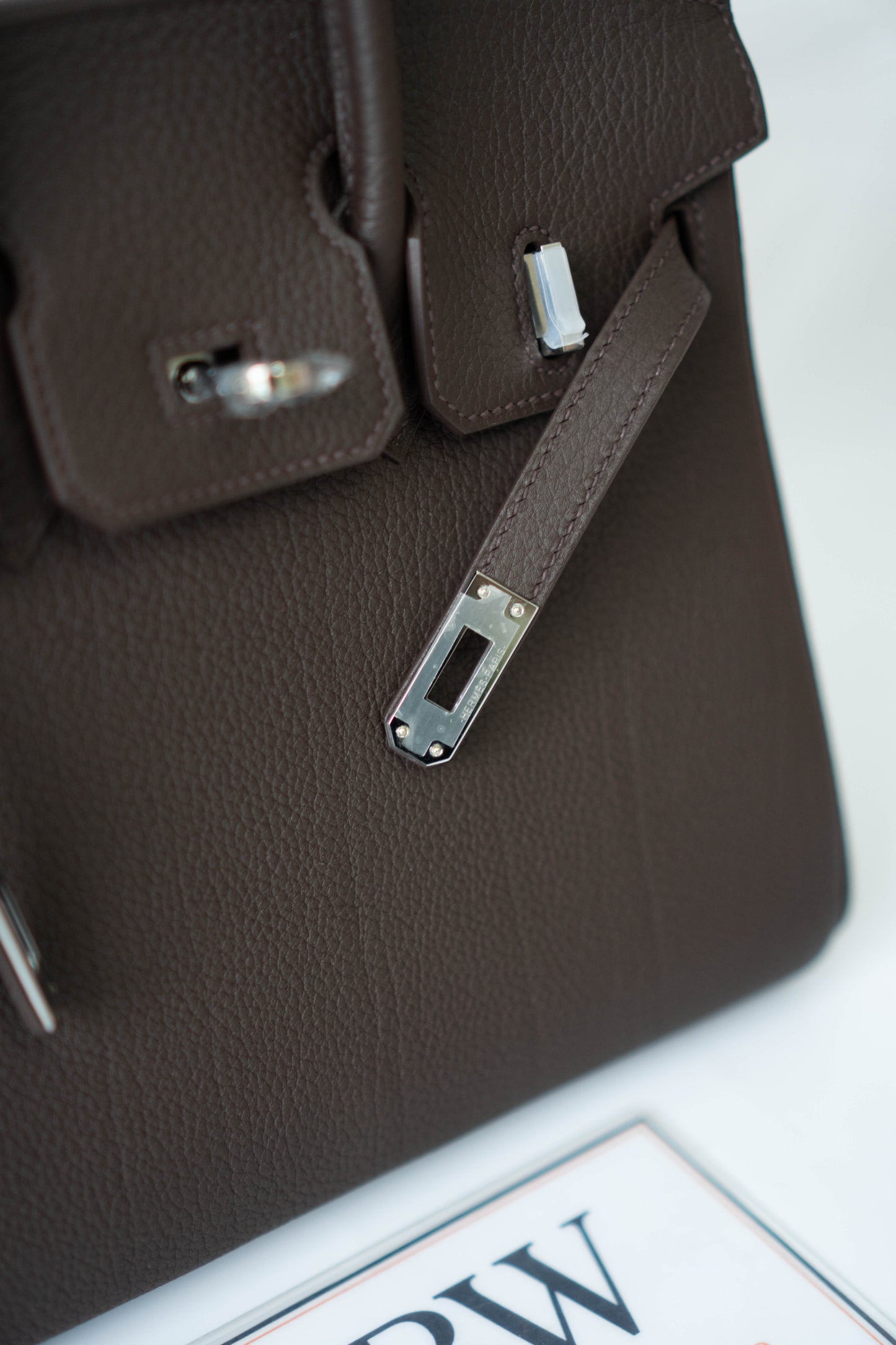 BK 25 – Ebene Togo (With Intricate Leather Pattern) with Palladium Hardware