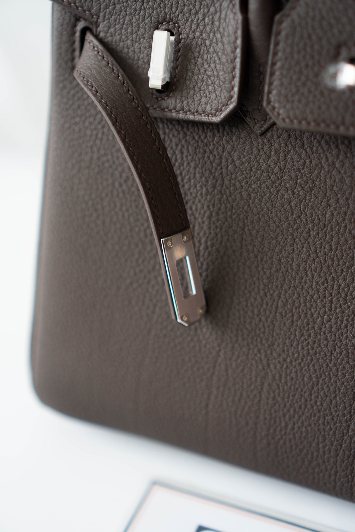 BK 25 – Ebene Togo (With Intricate Leather Pattern) with Palladium Hardware