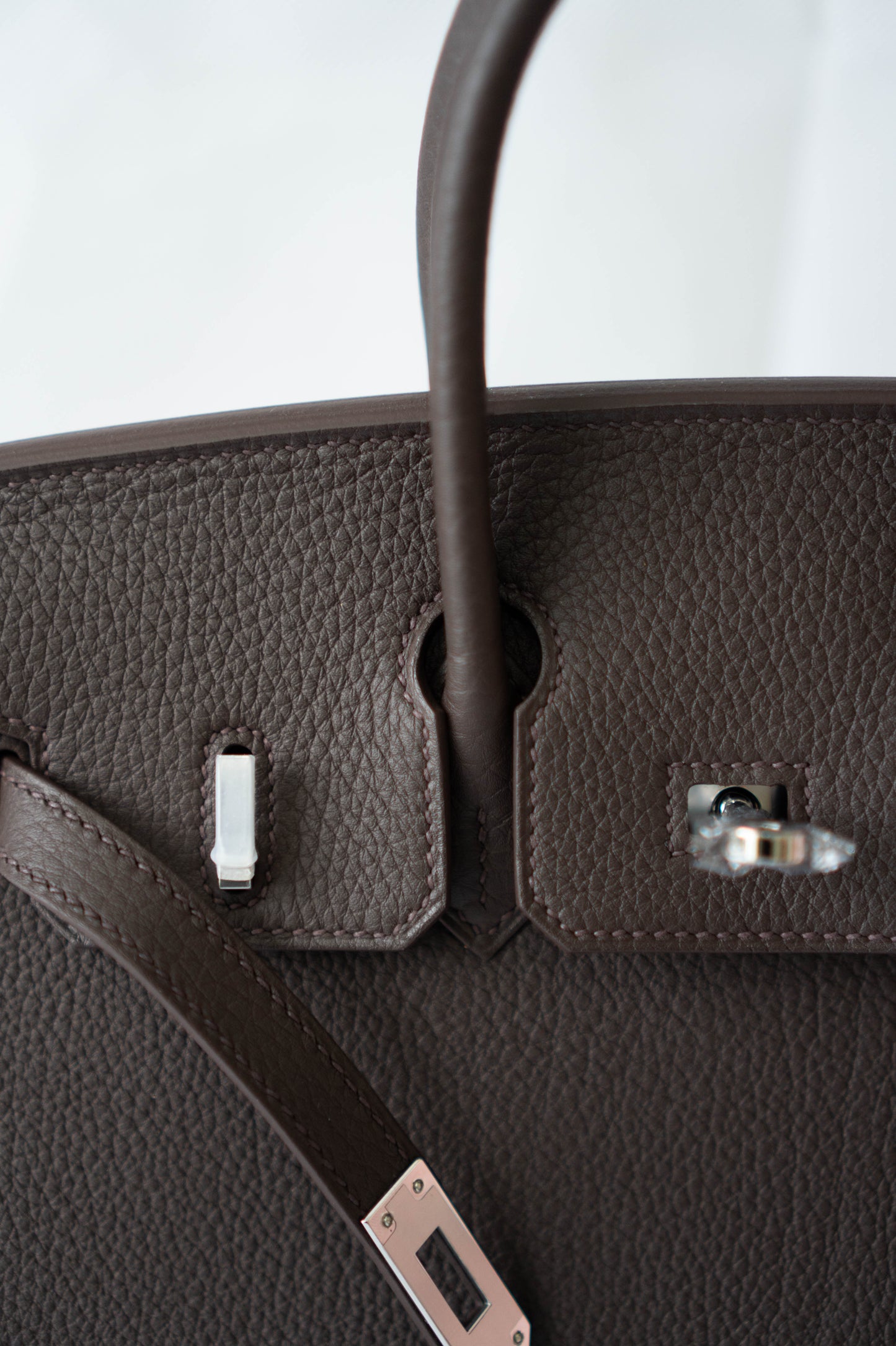 BK 25 – Ebene Togo (With Intricate Leather Pattern) with Palladium Hardware