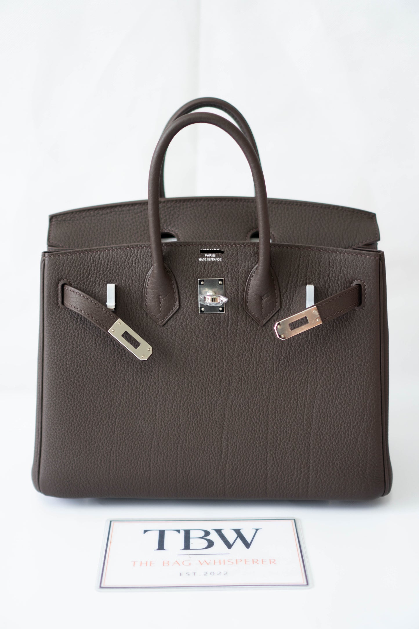 BK 25 – Ebene Togo (With Intricate Leather Pattern) with Palladium Hardware