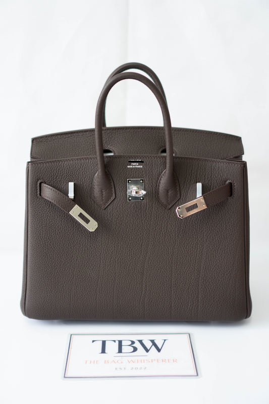 BK 25 – Ebene Togo (With Intricate Leather Pattern) with Palladium Hardware