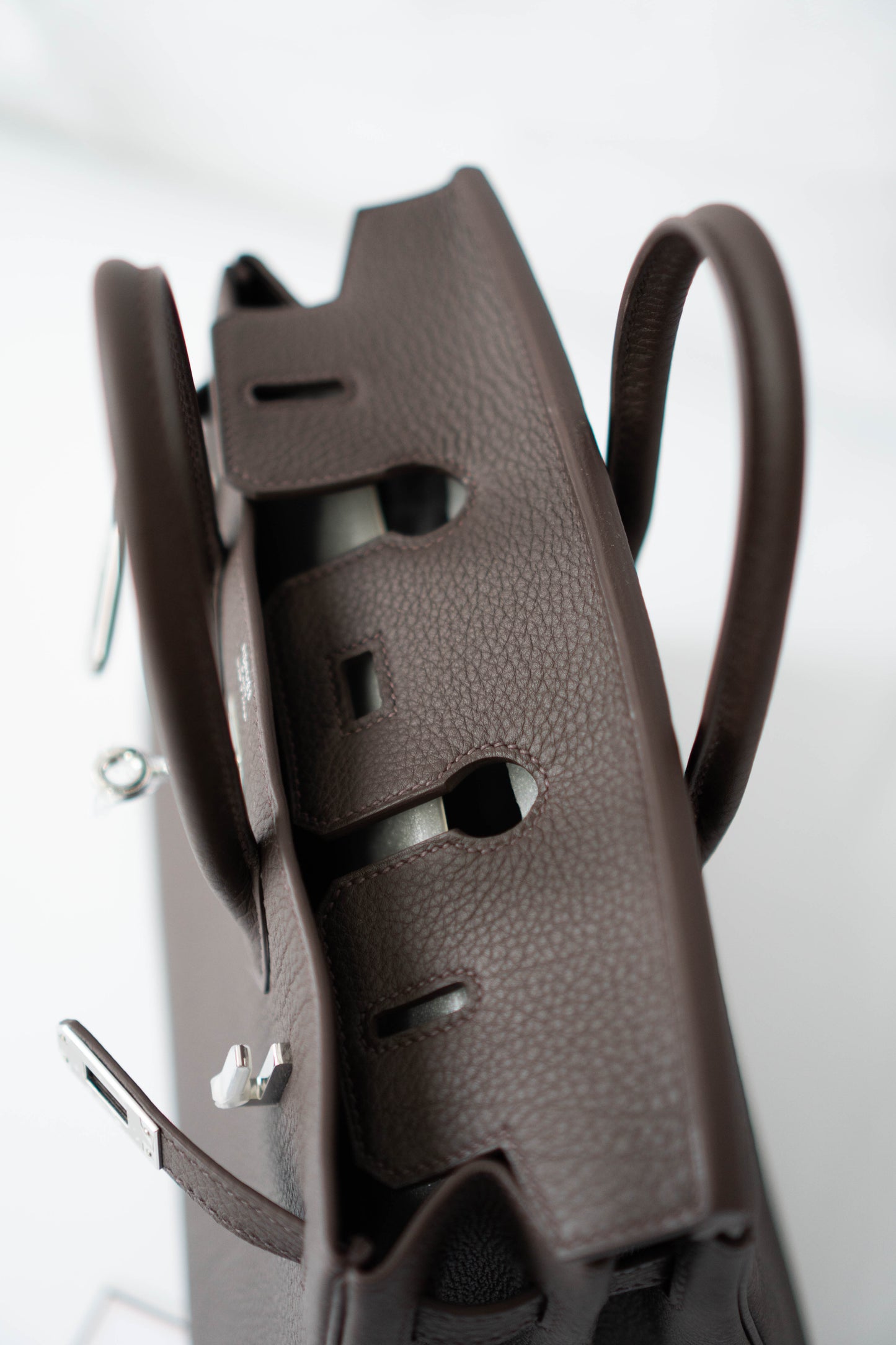 BK 25 – Ebene Togo (With Intricate Leather Pattern) with Palladium Hardware