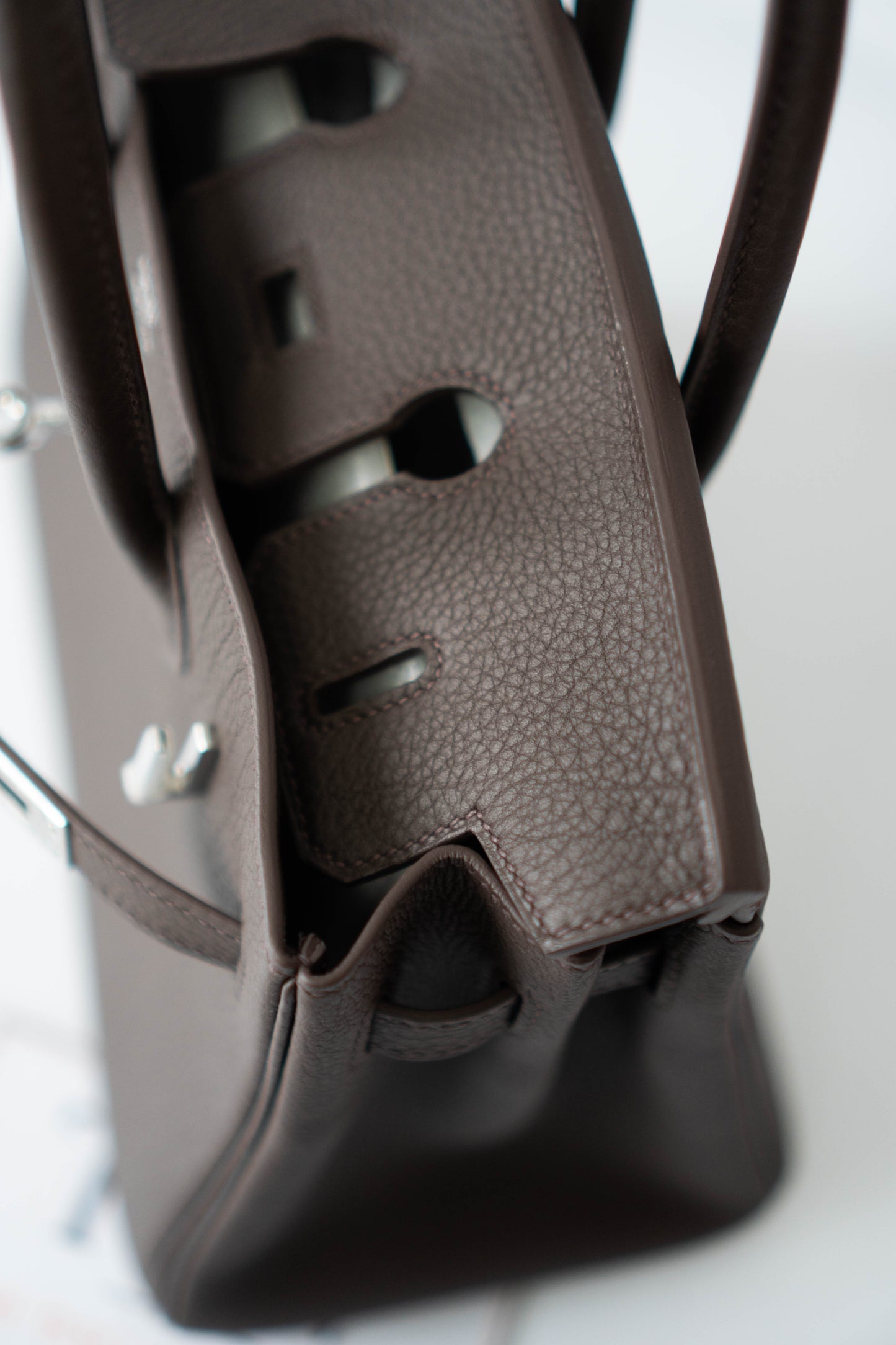 BK 25 – Ebene Togo (With Intricate Leather Pattern) with Palladium Hardware