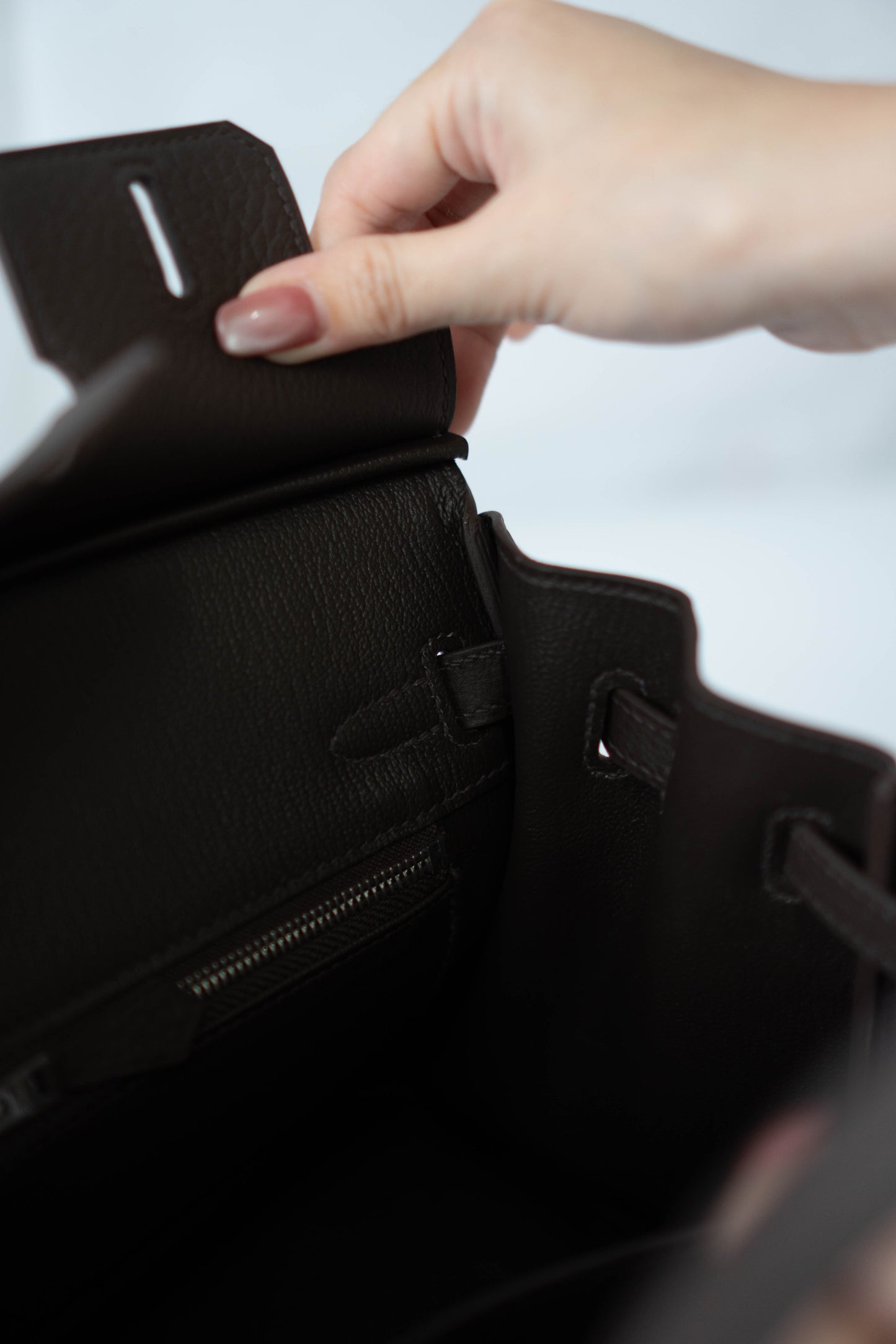 BK 25 – Ebene Togo (With Intricate Leather Pattern) with Palladium Hardware