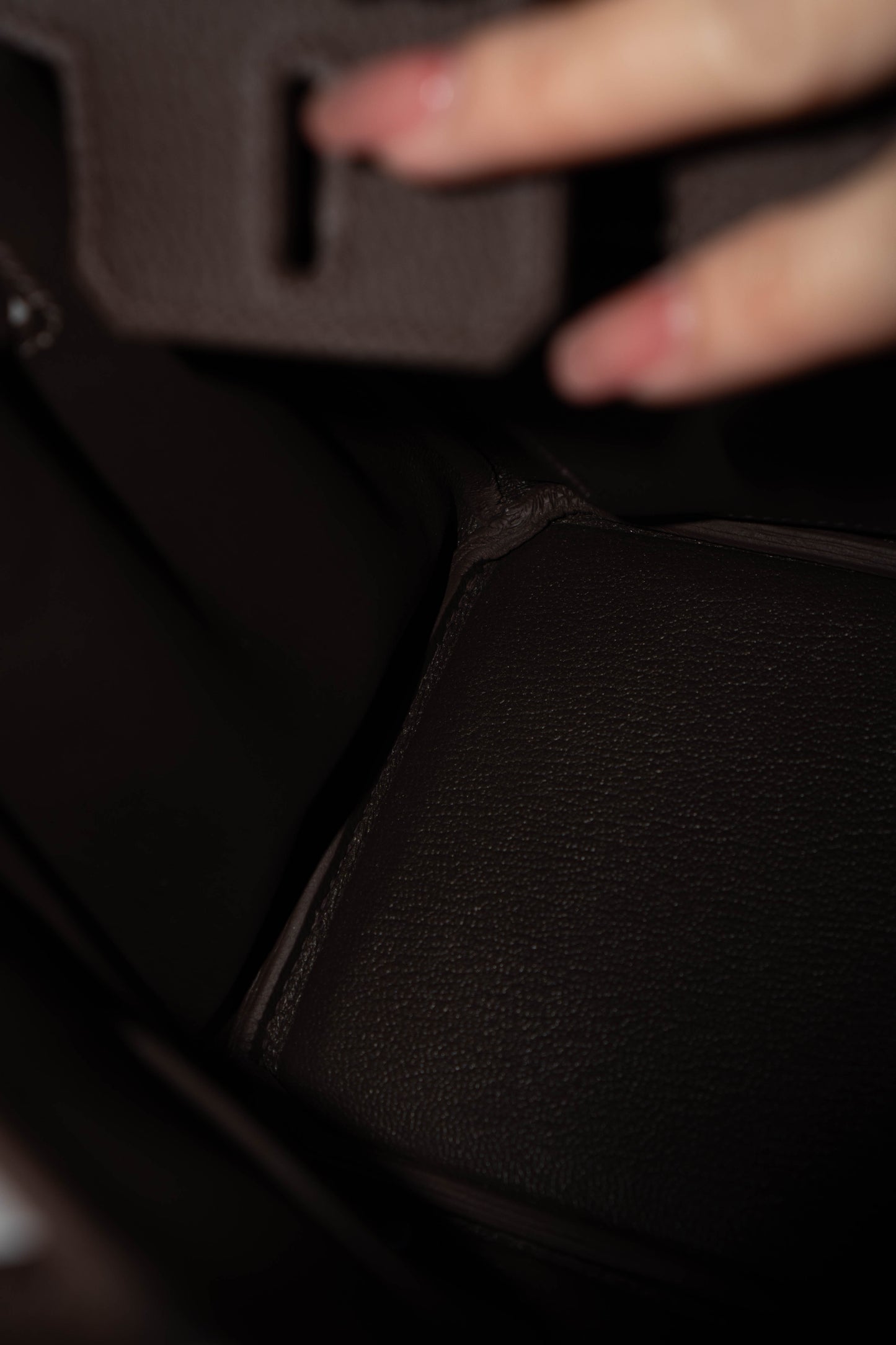 BK 25 – Ebene Togo (With Intricate Leather Pattern) with Palladium Hardware