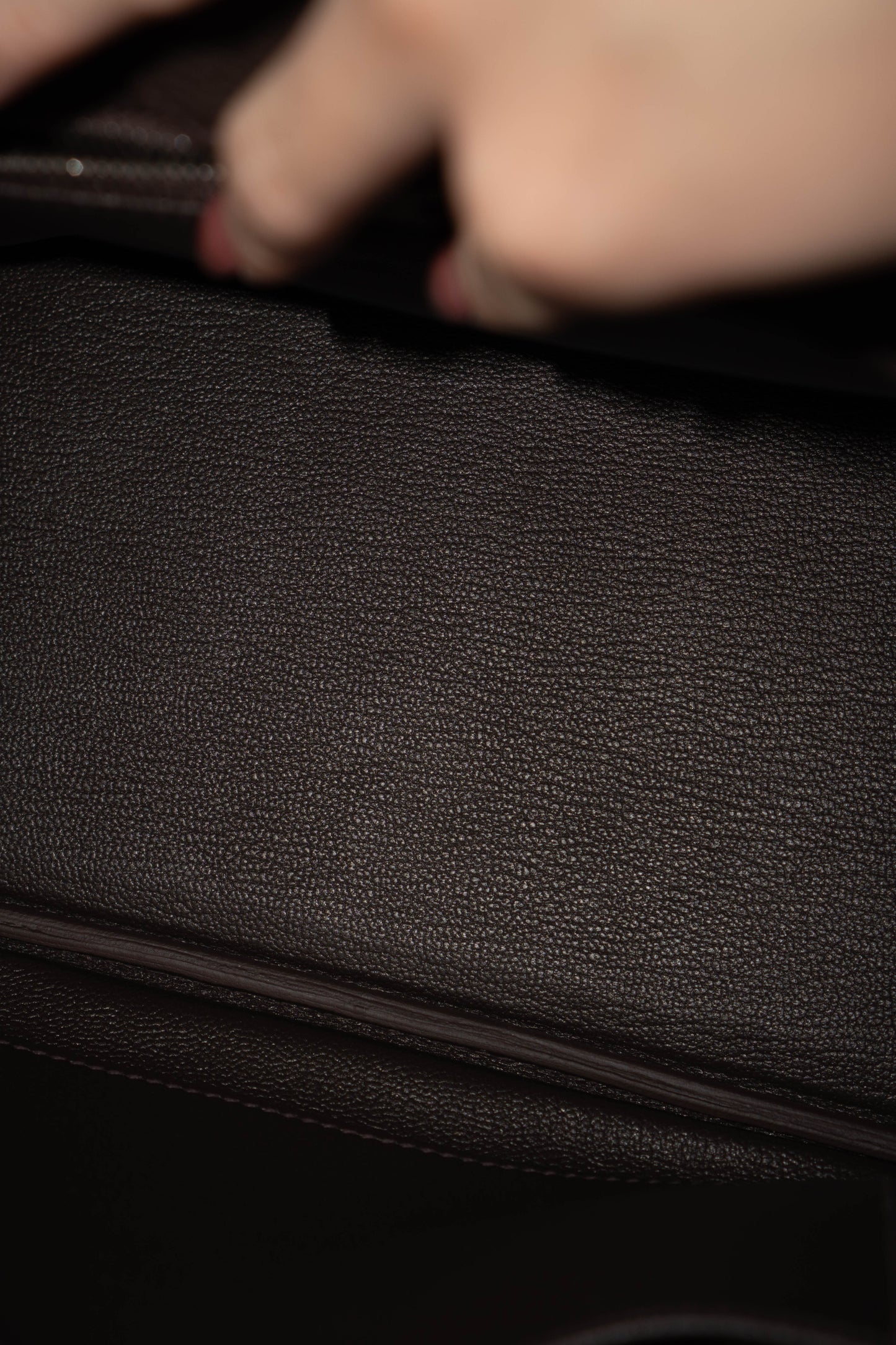 BK 25 – Ebene Togo (With Intricate Leather Pattern) with Palladium Hardware
