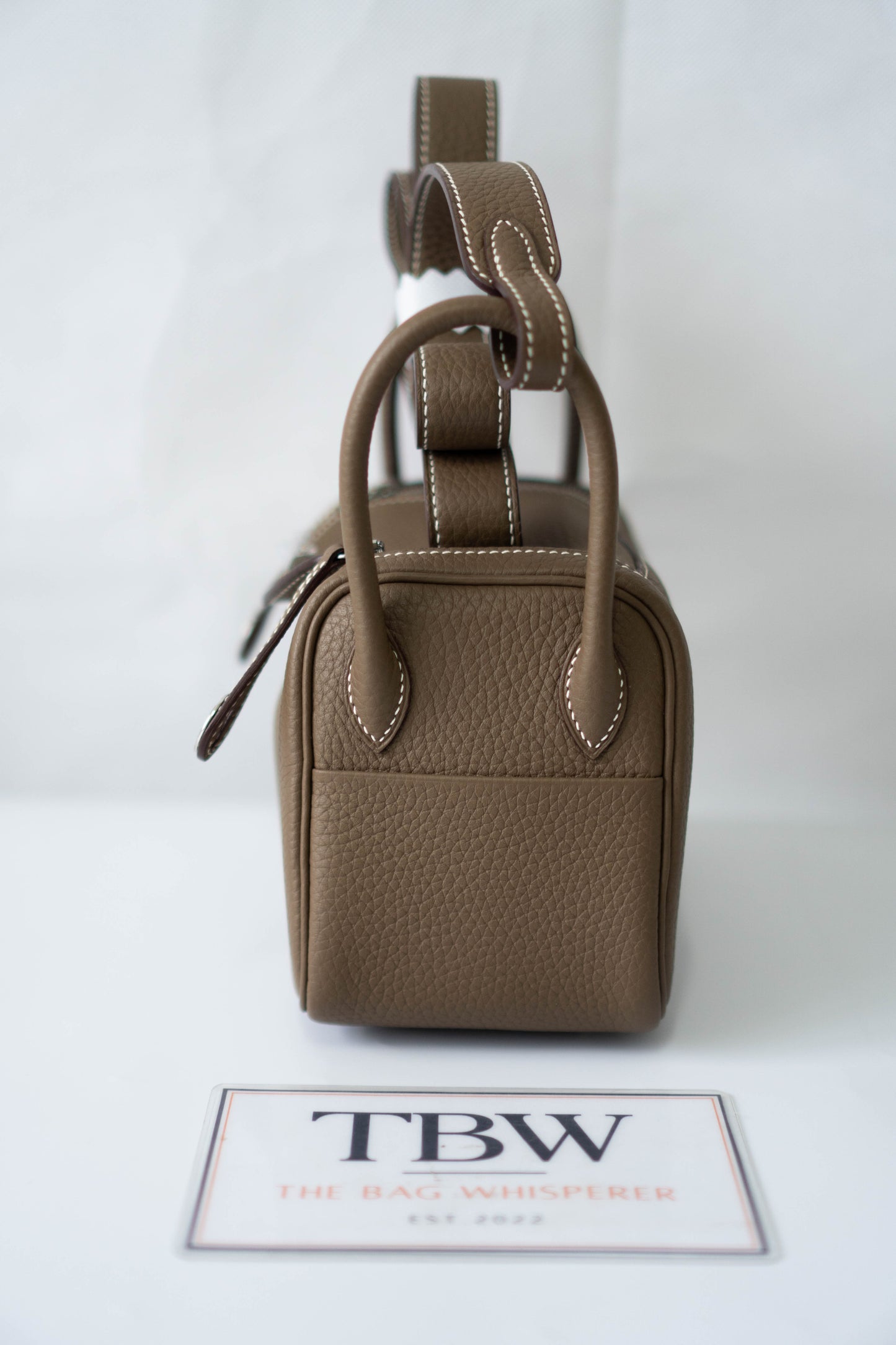 Mini Lind – Etoupe Clemence with Palladium Hardware