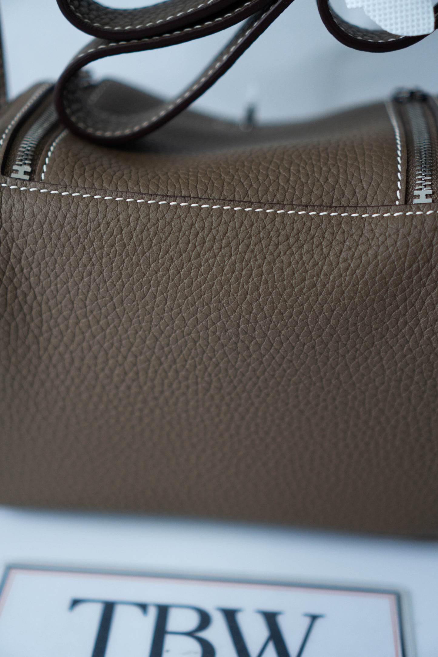 Mini Lind – Etoupe Clemence with Palladium Hardware