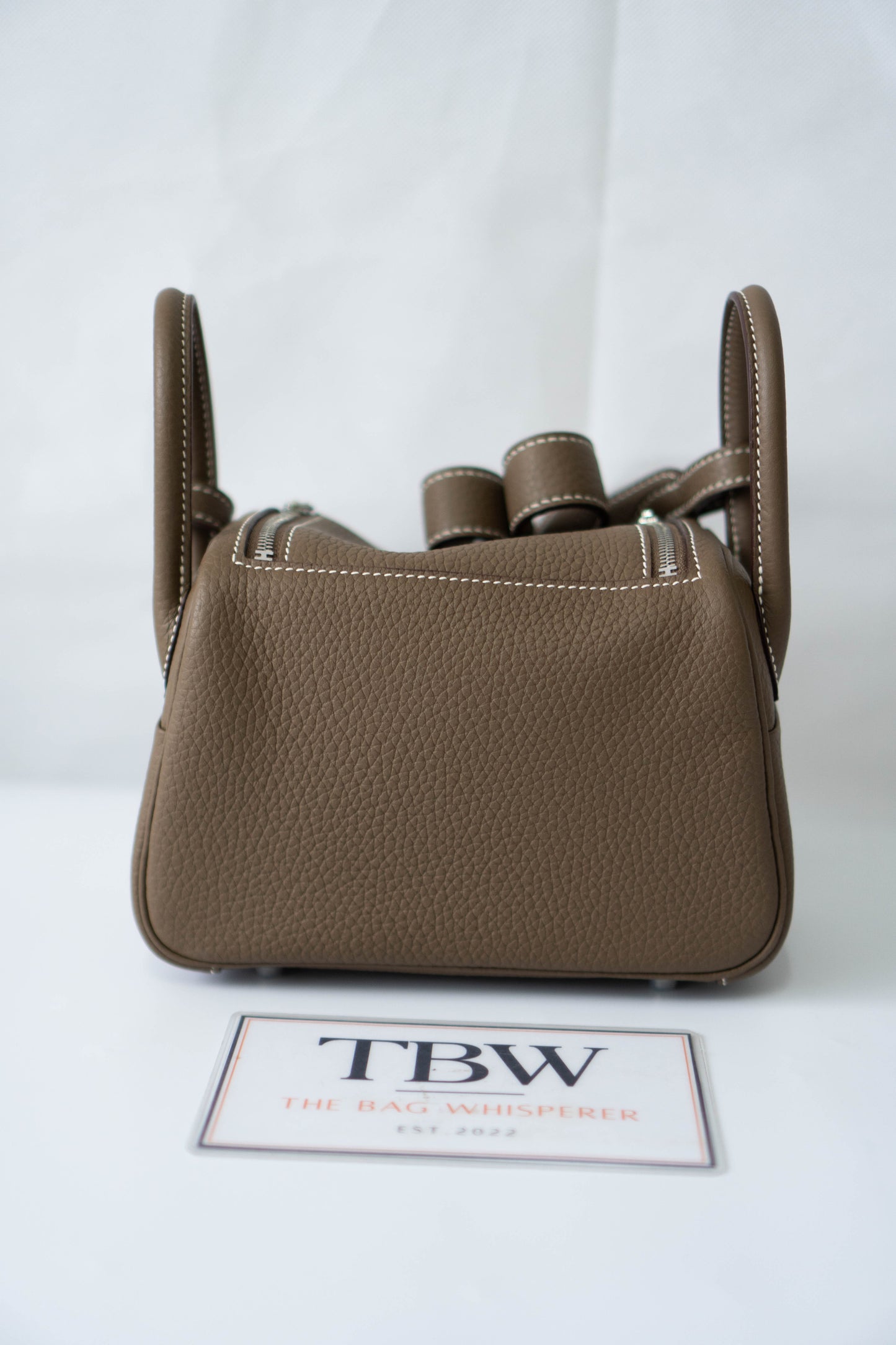 Mini Lind – Etoupe Clemence with Palladium Hardware