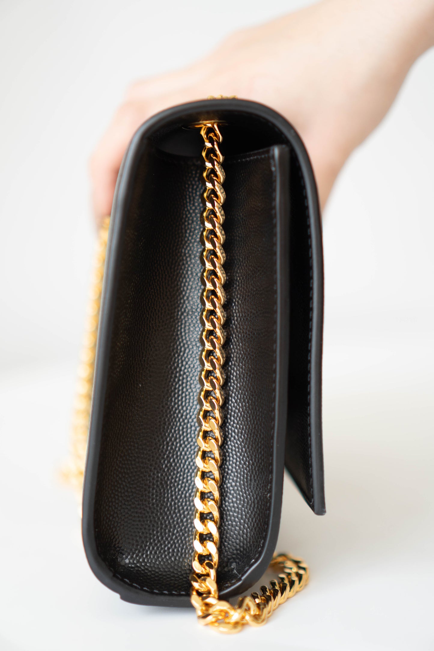 Kate in Medium Black with Gold Hardware