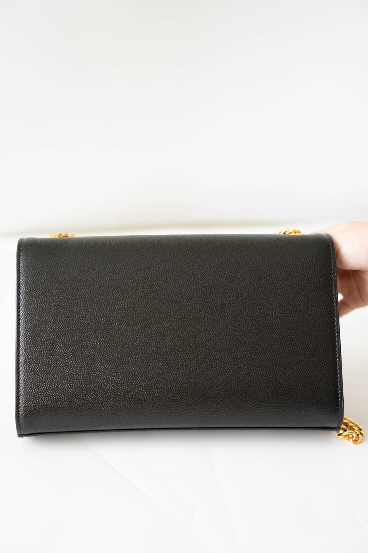 Kate in Medium Black with Gold Hardware