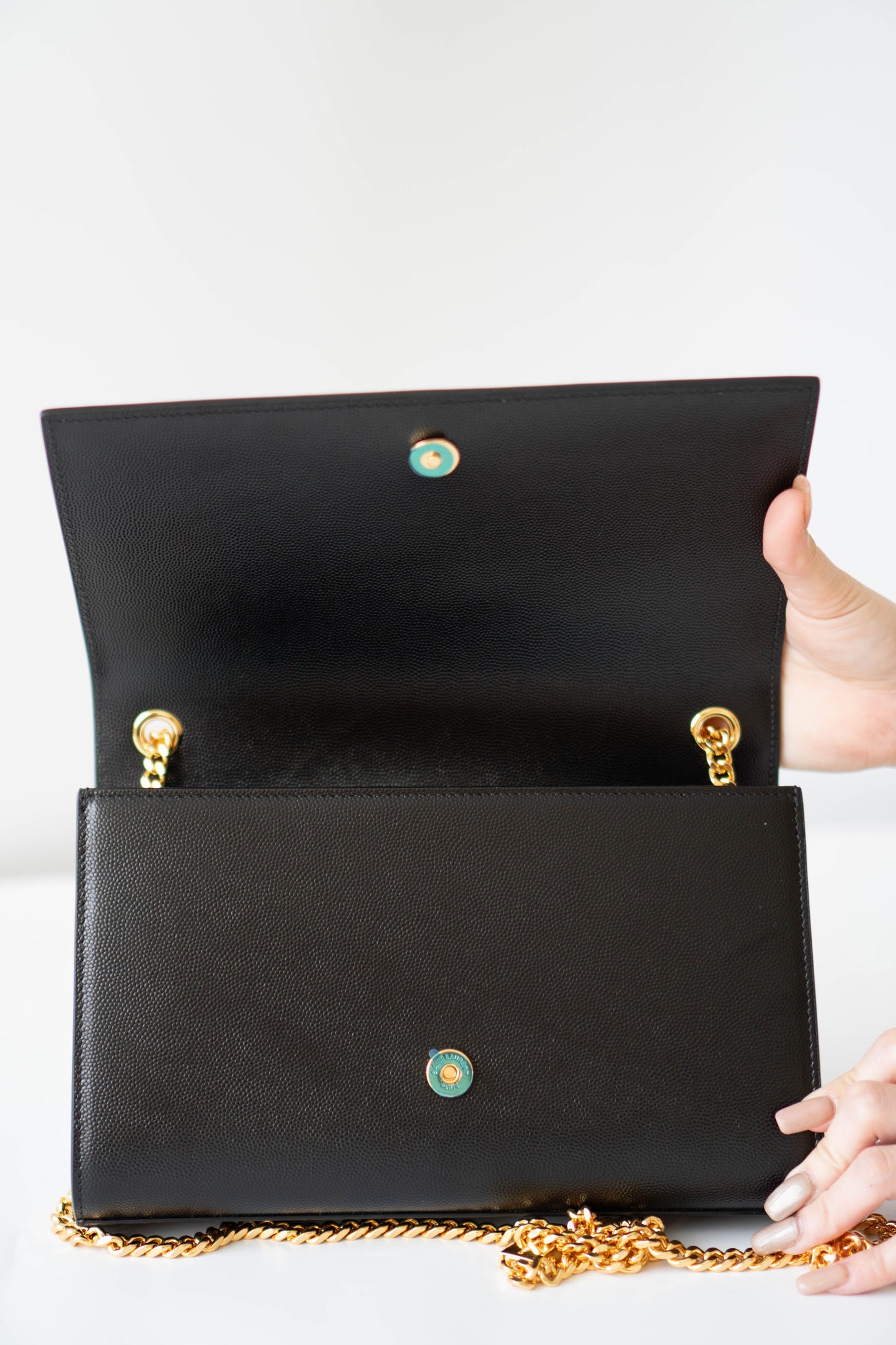Kate in Medium Black with Gold Hardware