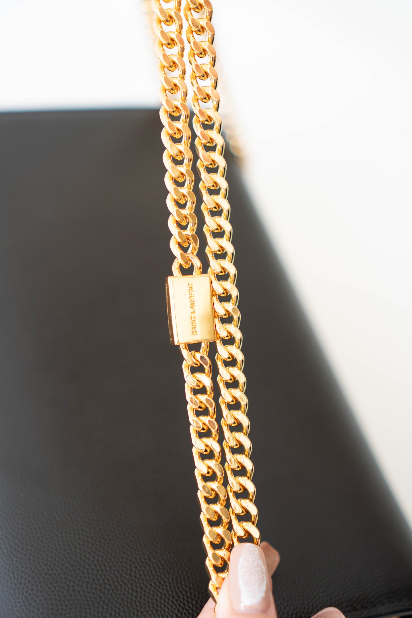 Kate in Medium Black with Gold Hardware
