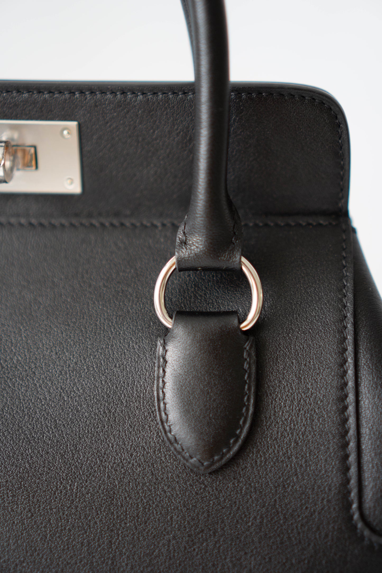 Tool box 20 in Noir Swift Calfskin with Palladium Hardware