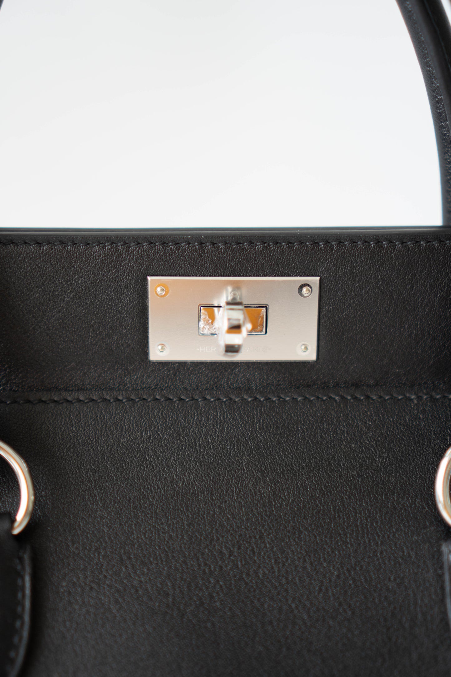 Tool box 20 in Noir Swift Calfskin with Palladium Hardware
