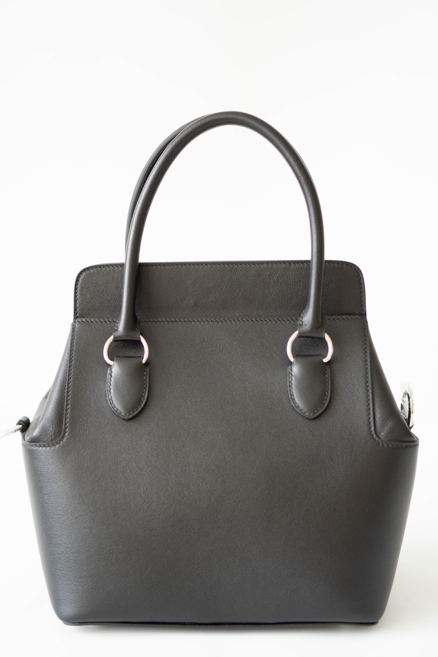 Tool box 20 in Noir Swift Calfskin with Palladium Hardware