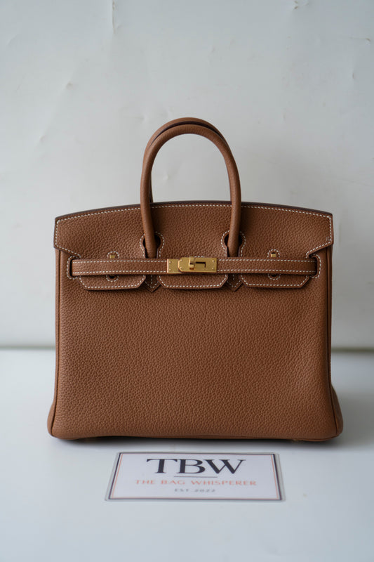 BK 25 – Gold Togo Leather with Gold Hardware