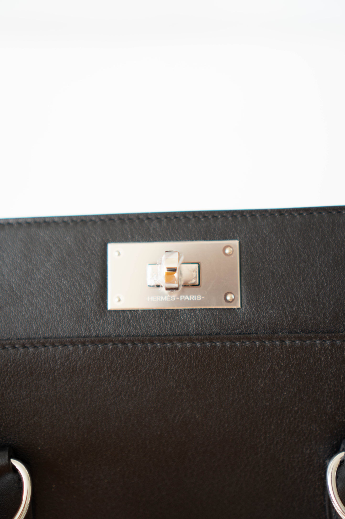 Tool box 20 in Noir Swift Calfskin with Palladium Hardware