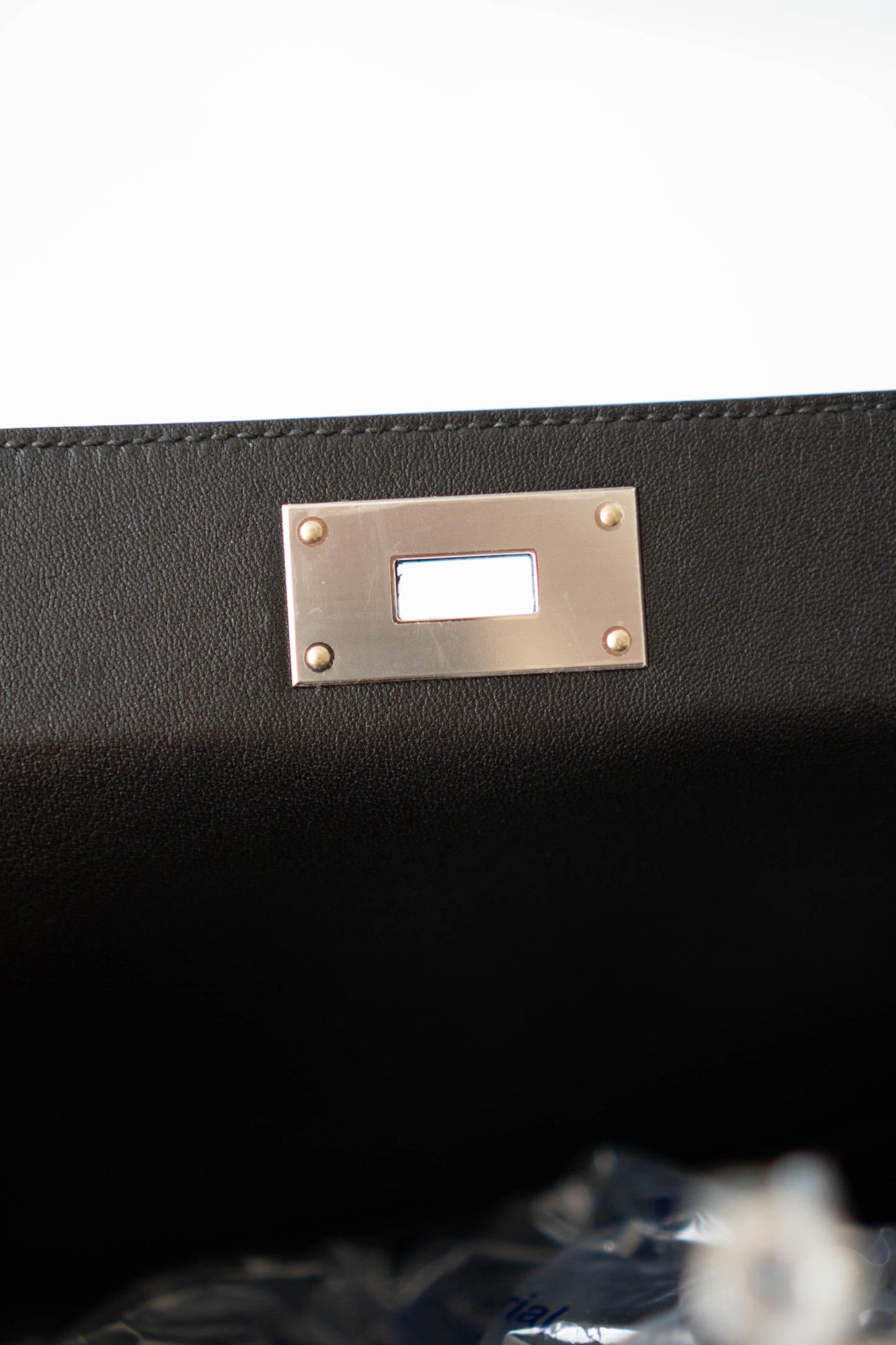 Tool box 20 in Noir Swift Calfskin with Palladium Hardware