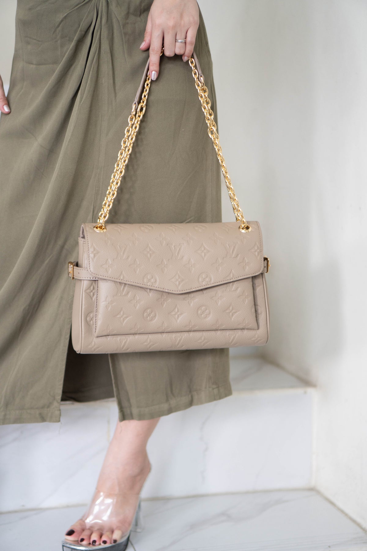 Monogram Empreinte Flap Shoulder Bag – Tourterelle