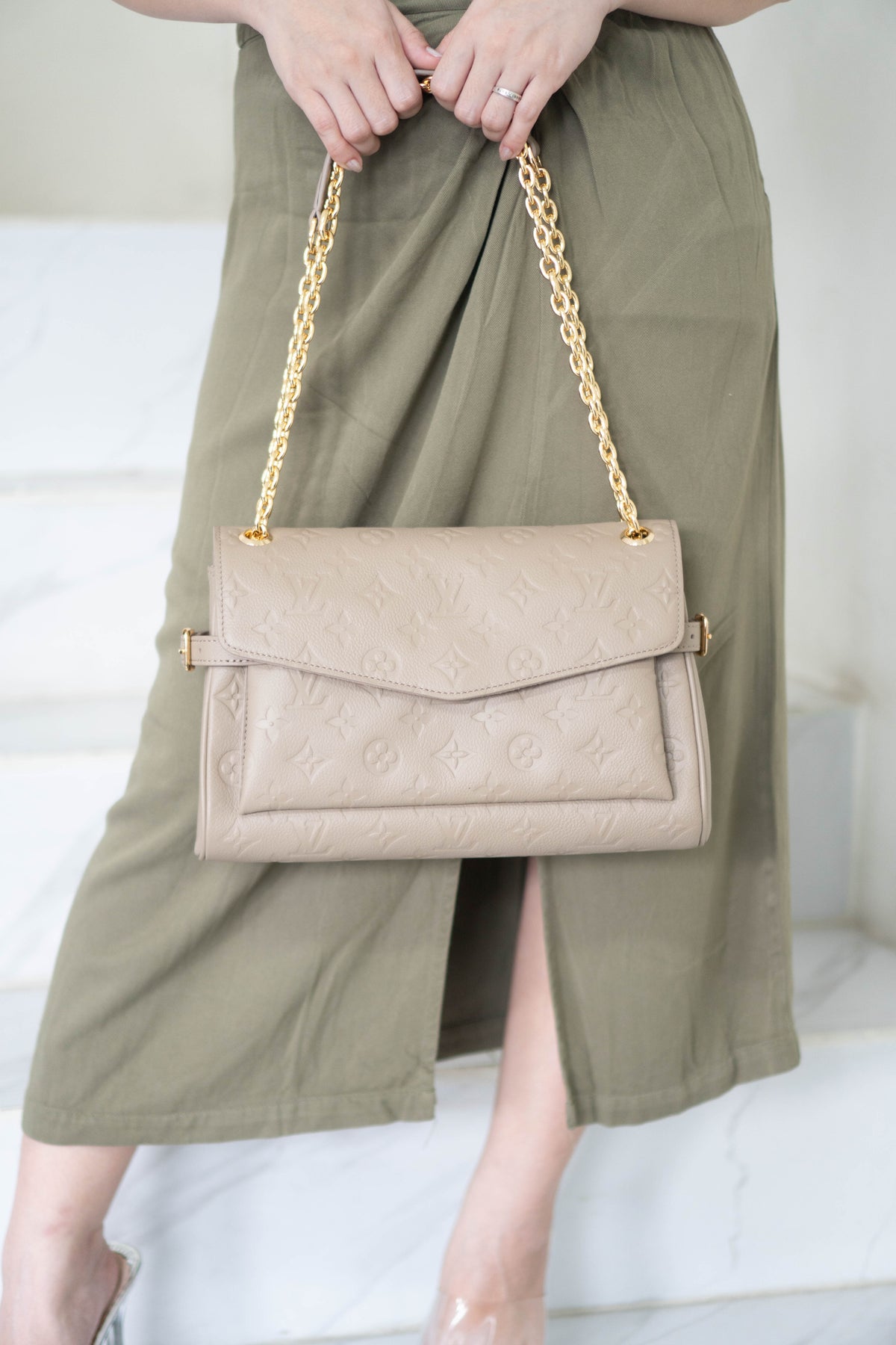 Monogram Empreinte Flap Shoulder Bag – Tourterelle