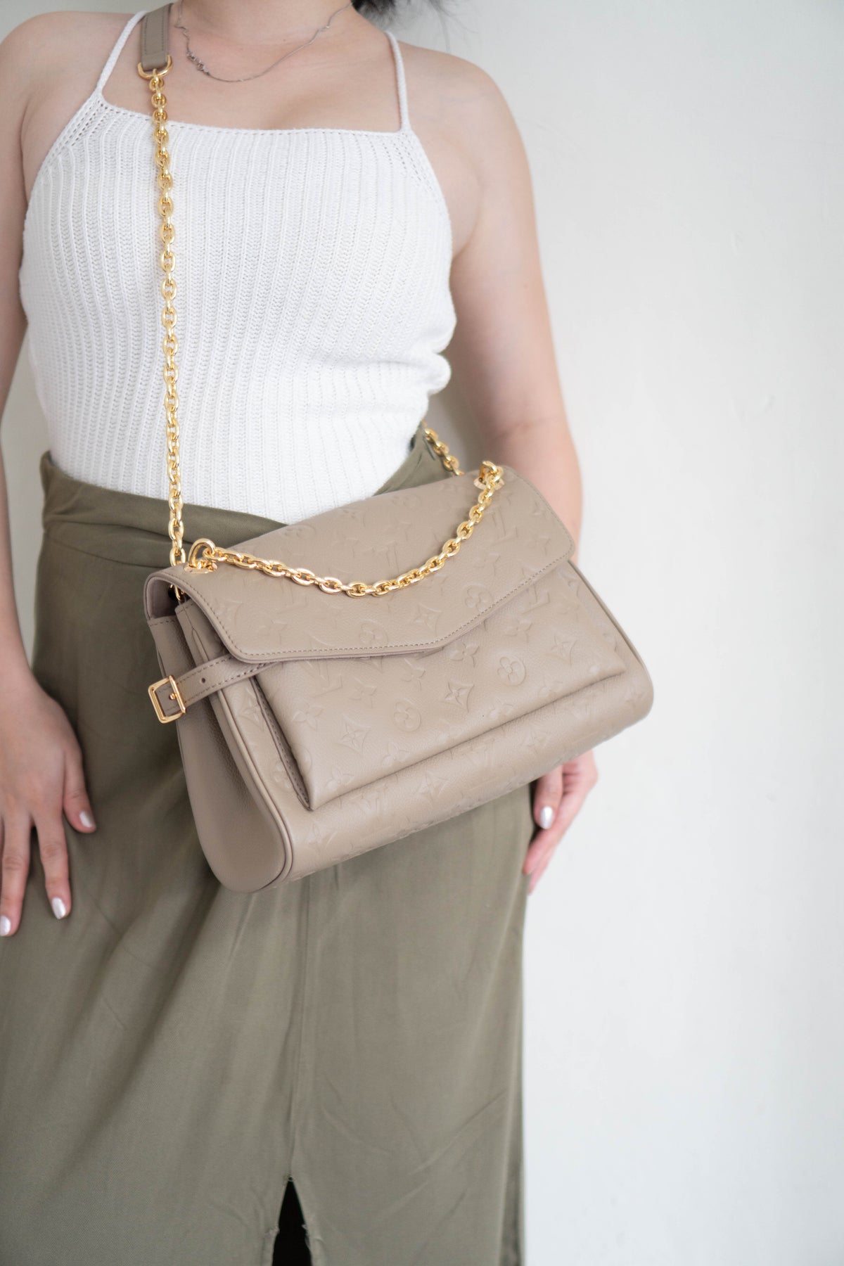 Monogram Empreinte Flap Shoulder Bag – Tourterelle