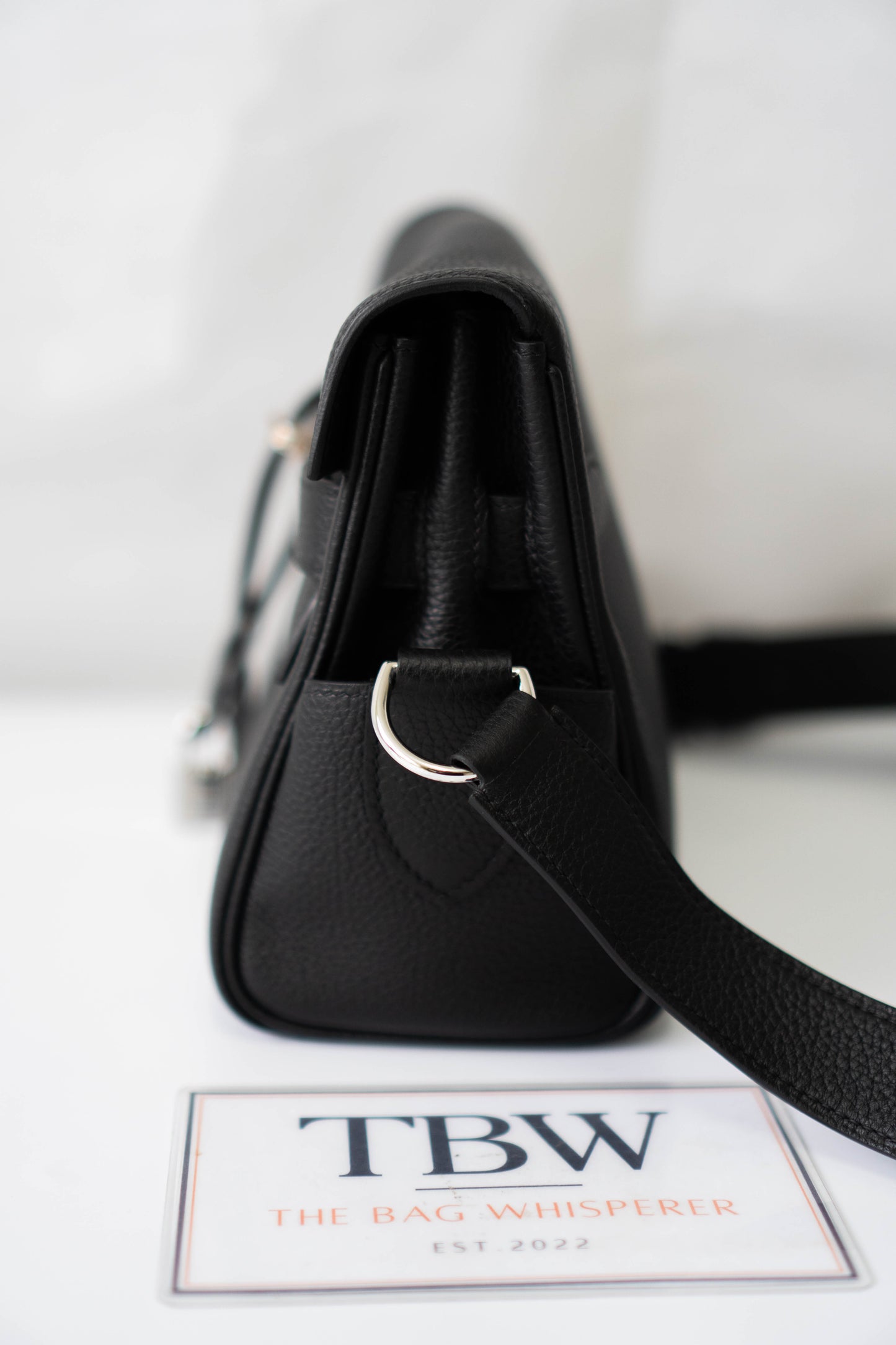 KL Messenger – Noir Togo (With Intricate Leather Veining) with Palladium Hardware