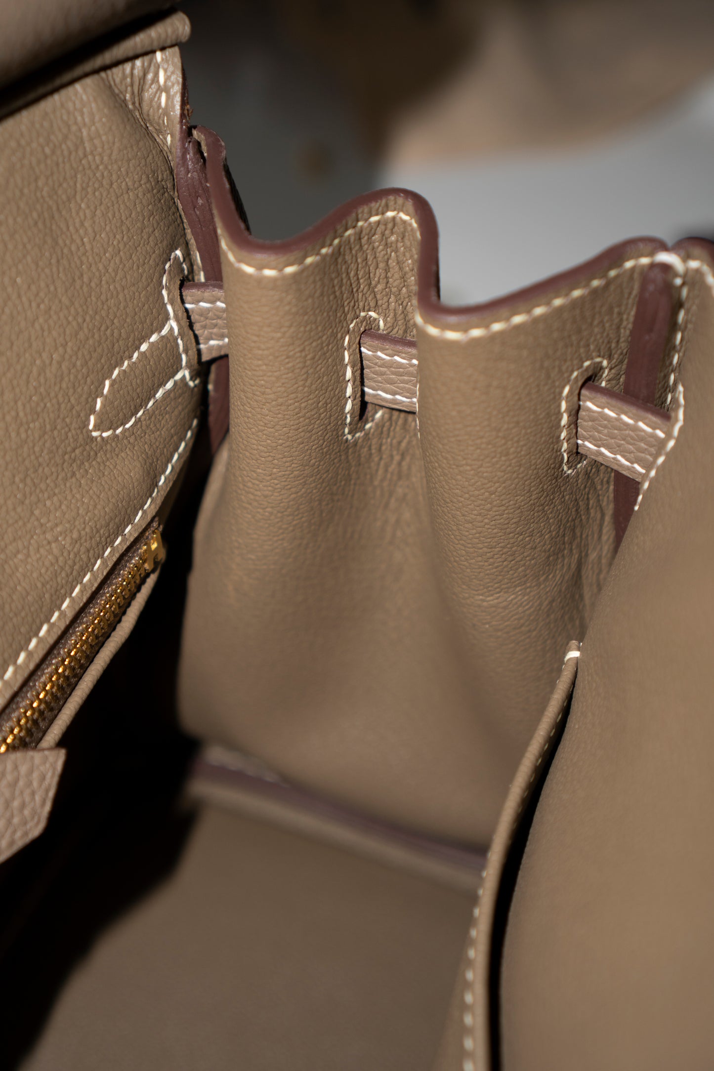 BK 25 – Etoupe Togo Leather with Gold Hardware