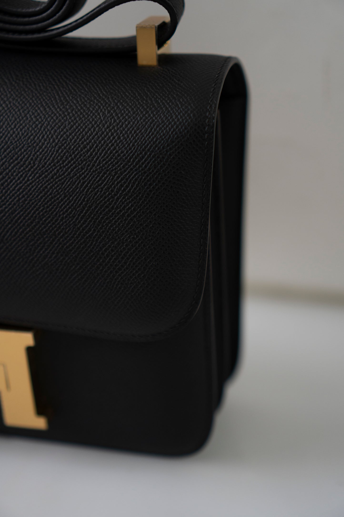 Constanc 23 – Black Epsom Leather with Gold Hardware No Logo