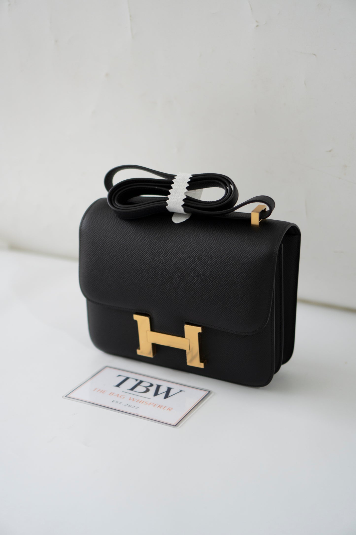 Constanc 23 – Black Epsom Leather with Gold Hardware No Logo