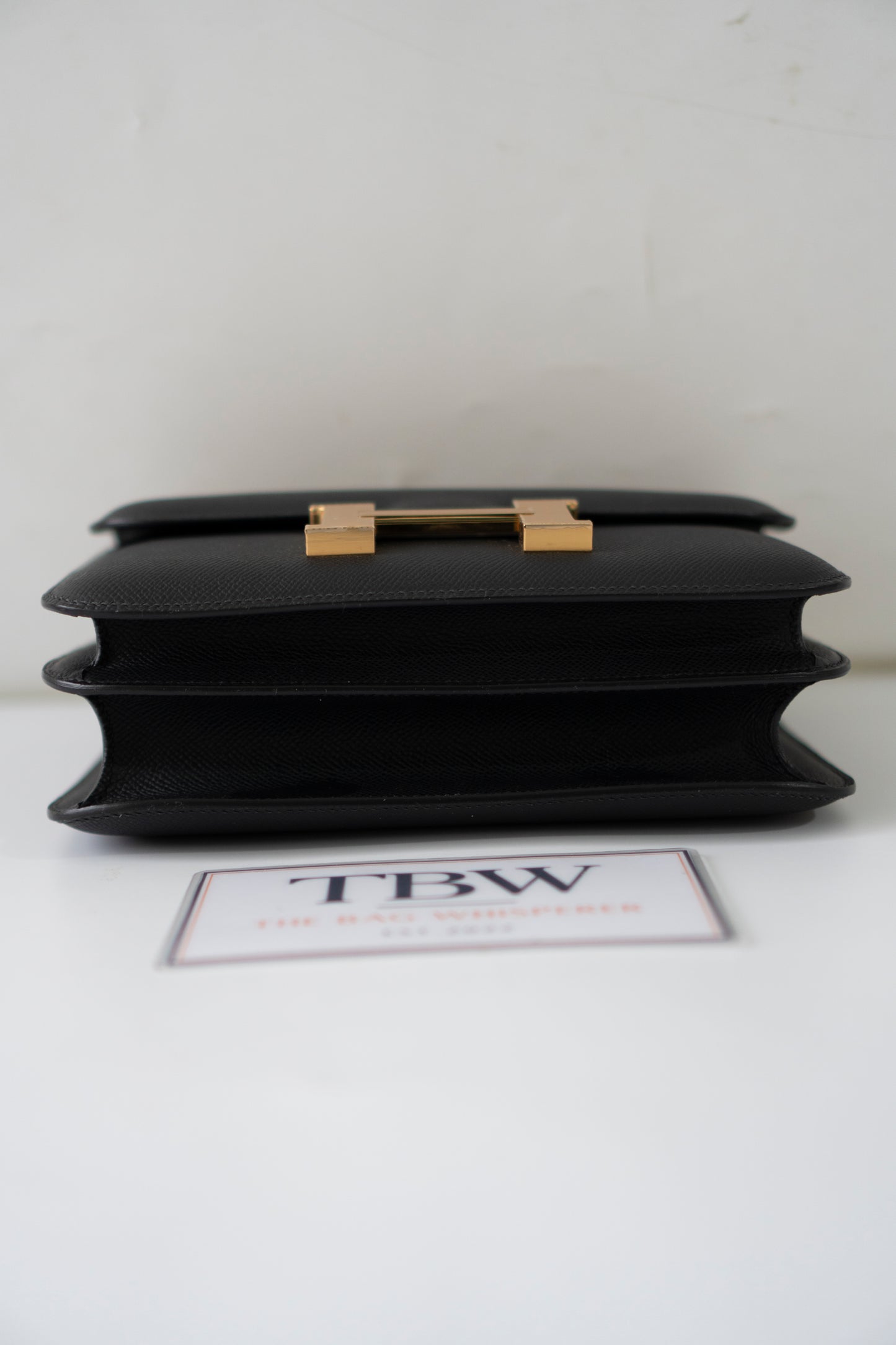 Constanc 23 – Black Epsom Leather with Gold Hardware No Logo