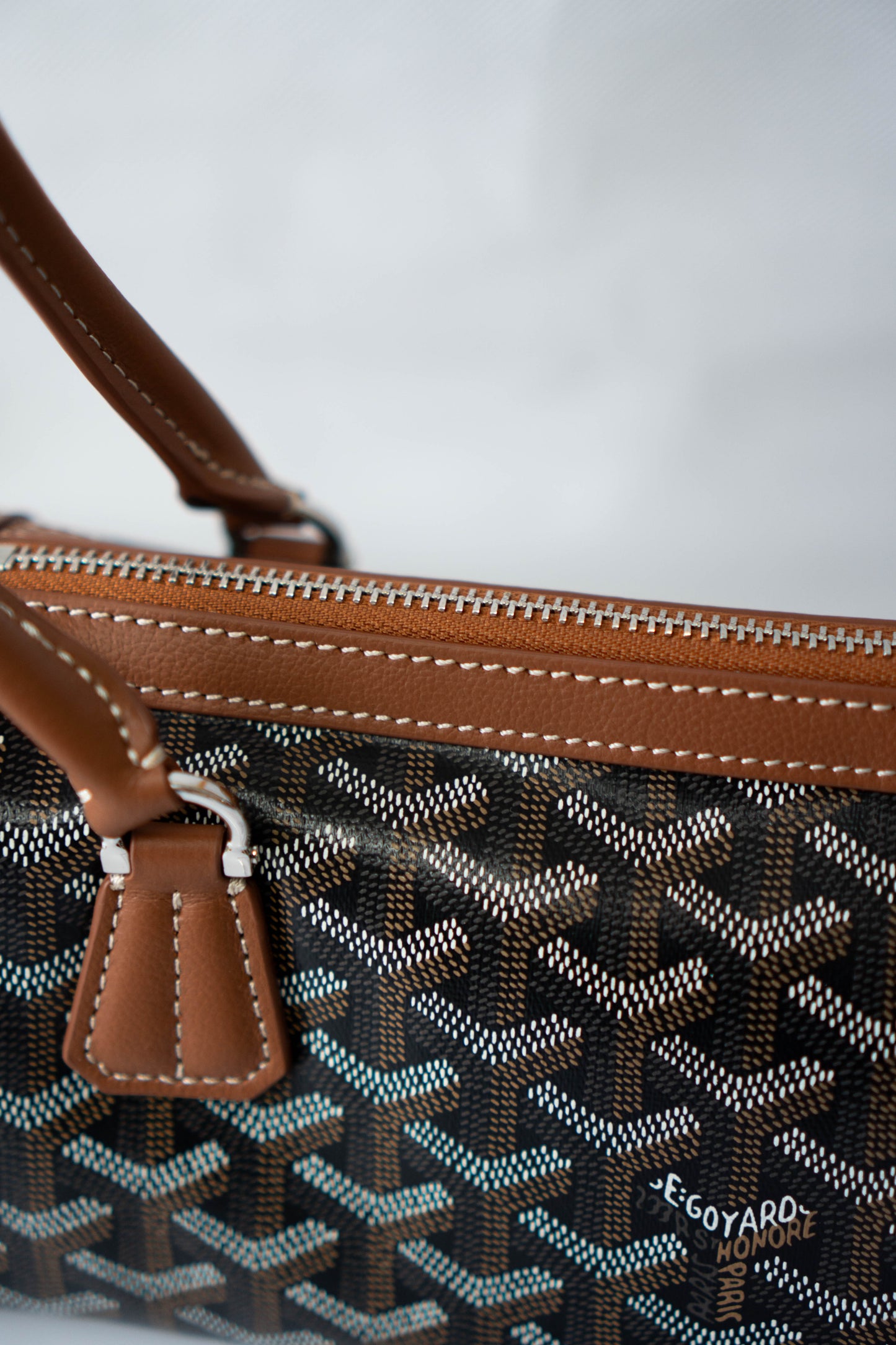 Bonbonnière Bag – Black & Tan Goyrdine Canvas