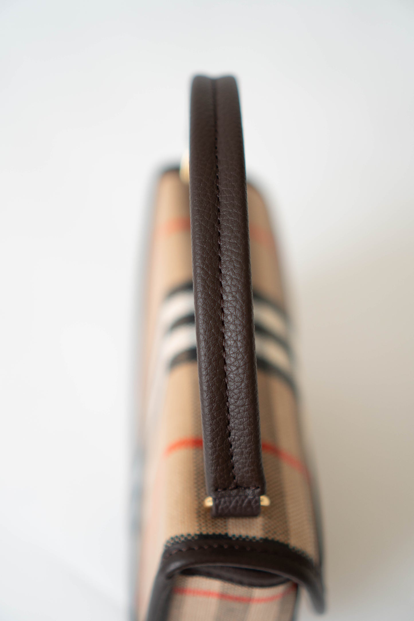 Mini Highlands Bag – Vintage Check Canvas with Brown Leather Trim